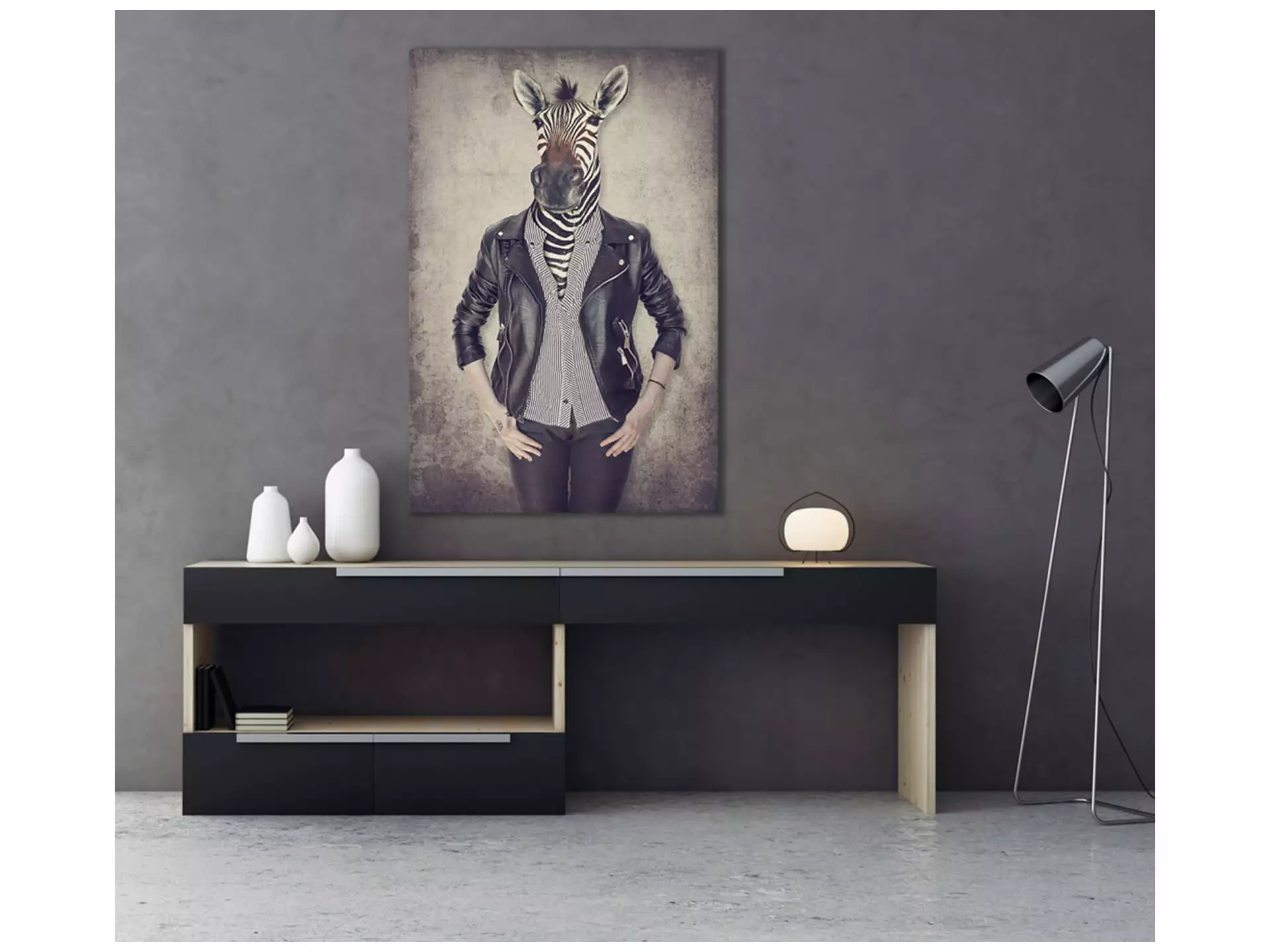 Digitaldruck auf Acrylglas Zebra Gentleman image LAND / Grösse: 120 x 80 cm