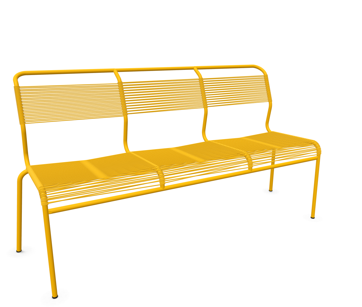 Schaffner Spaghetti-3er-Bank Säntis Gelb | Schubiger Möbel