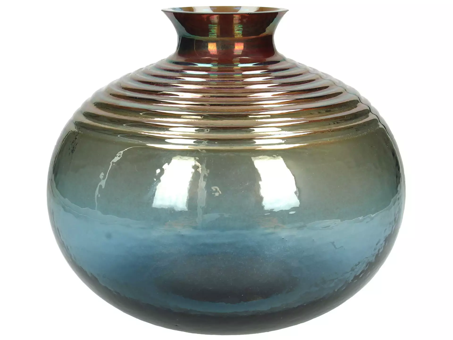 Vase Glas Blau H: 21 cm Kersten