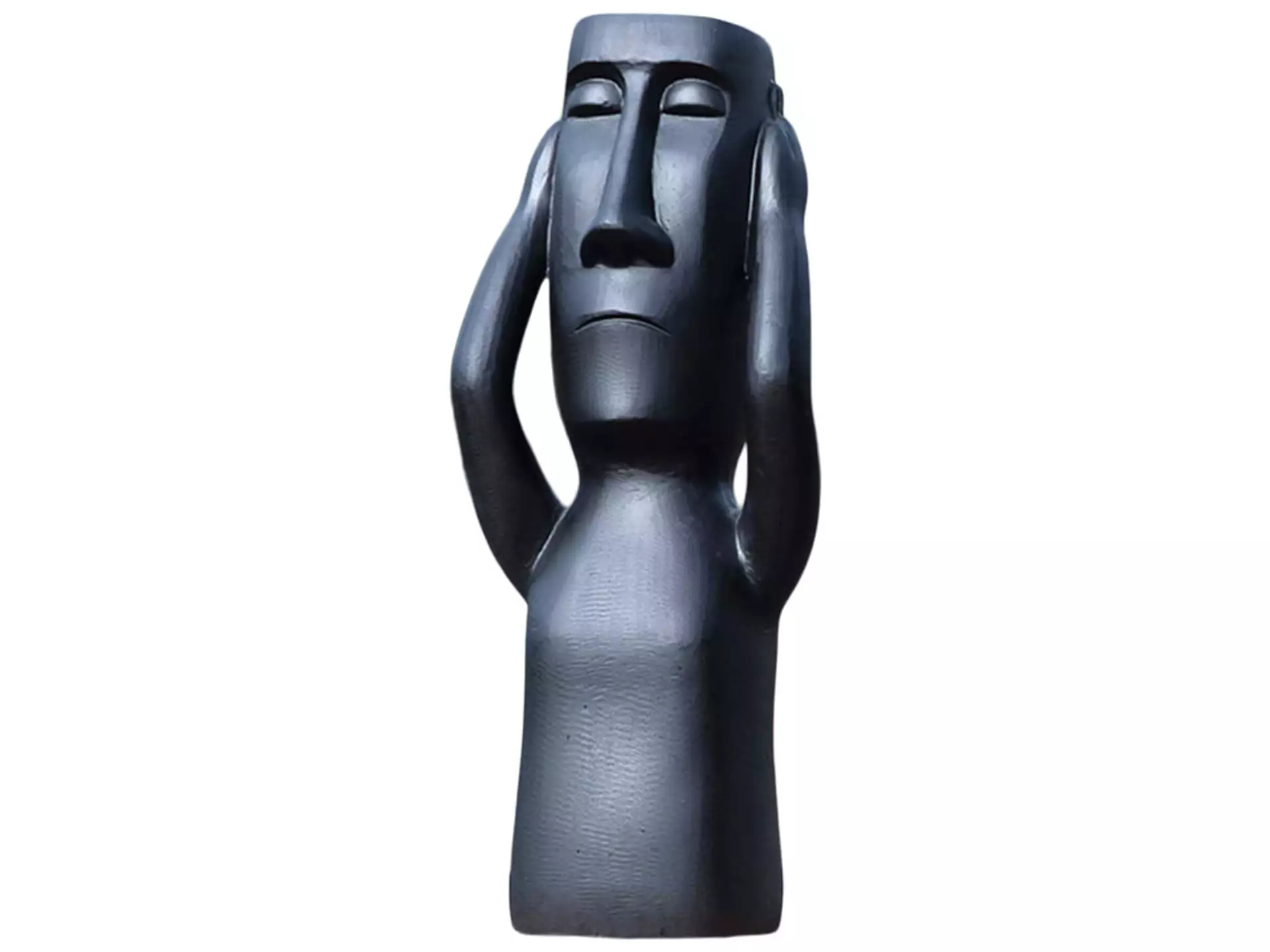 Skulptur Nichts Hören H: 71 cm Gilde / Farbe: Schwarz