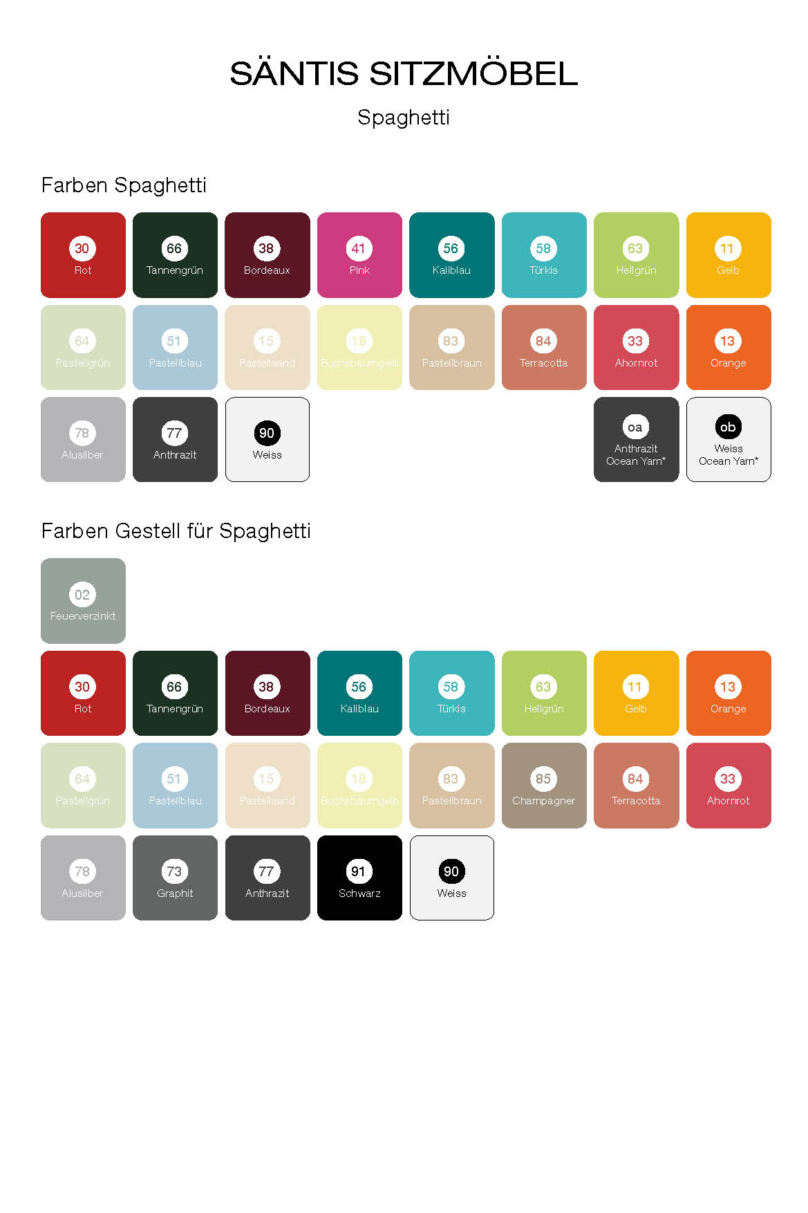 Spaghetti-Stuhl Rigi Comfort von Schaffner / Farbe: Gelb / Grösse: 56 x 64 cm