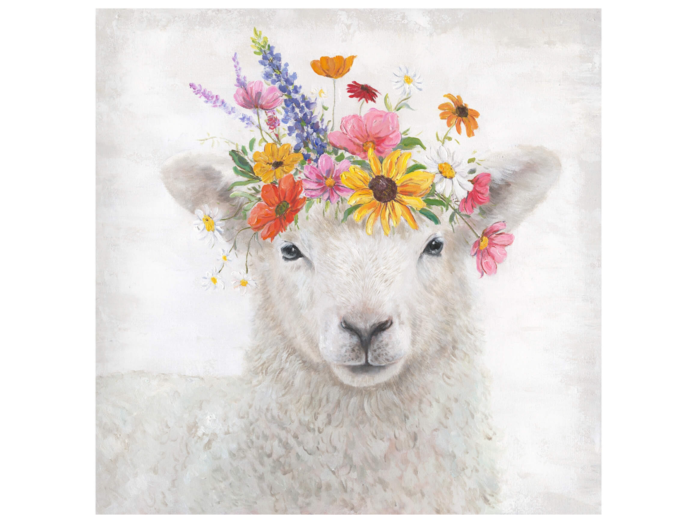 Bild Schäfchen mit Blumen image LAND