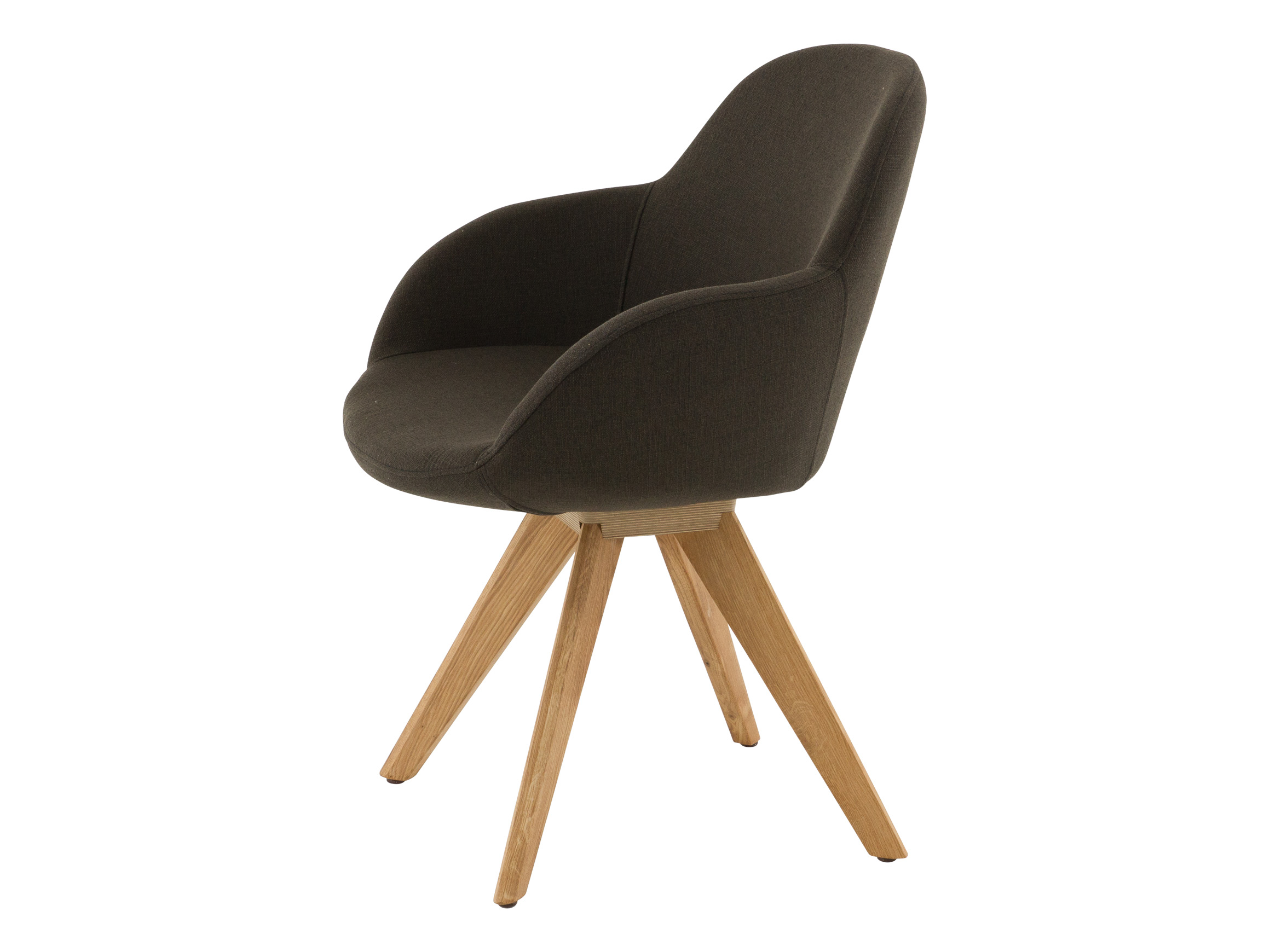 Chaise pivotante Carmen Niehoff / Couleur : Anthracite / Matériau : Tissu