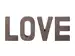 Schriftzug Love, Anthrazit H: 30 cm Gasper