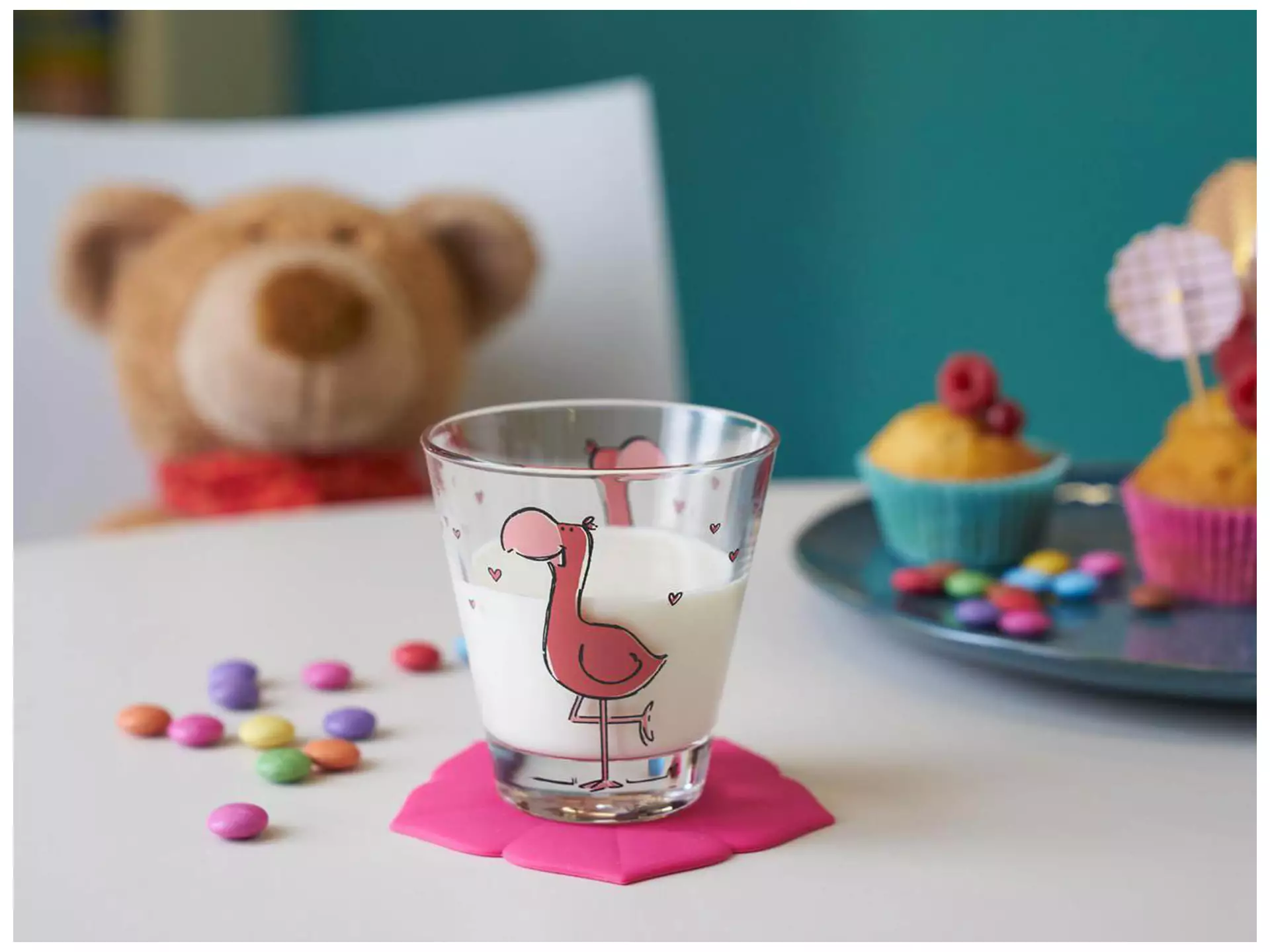 Leonardo Trinkglas Für Kinder Bambini Flamingo 215 Ml, 6 Stück