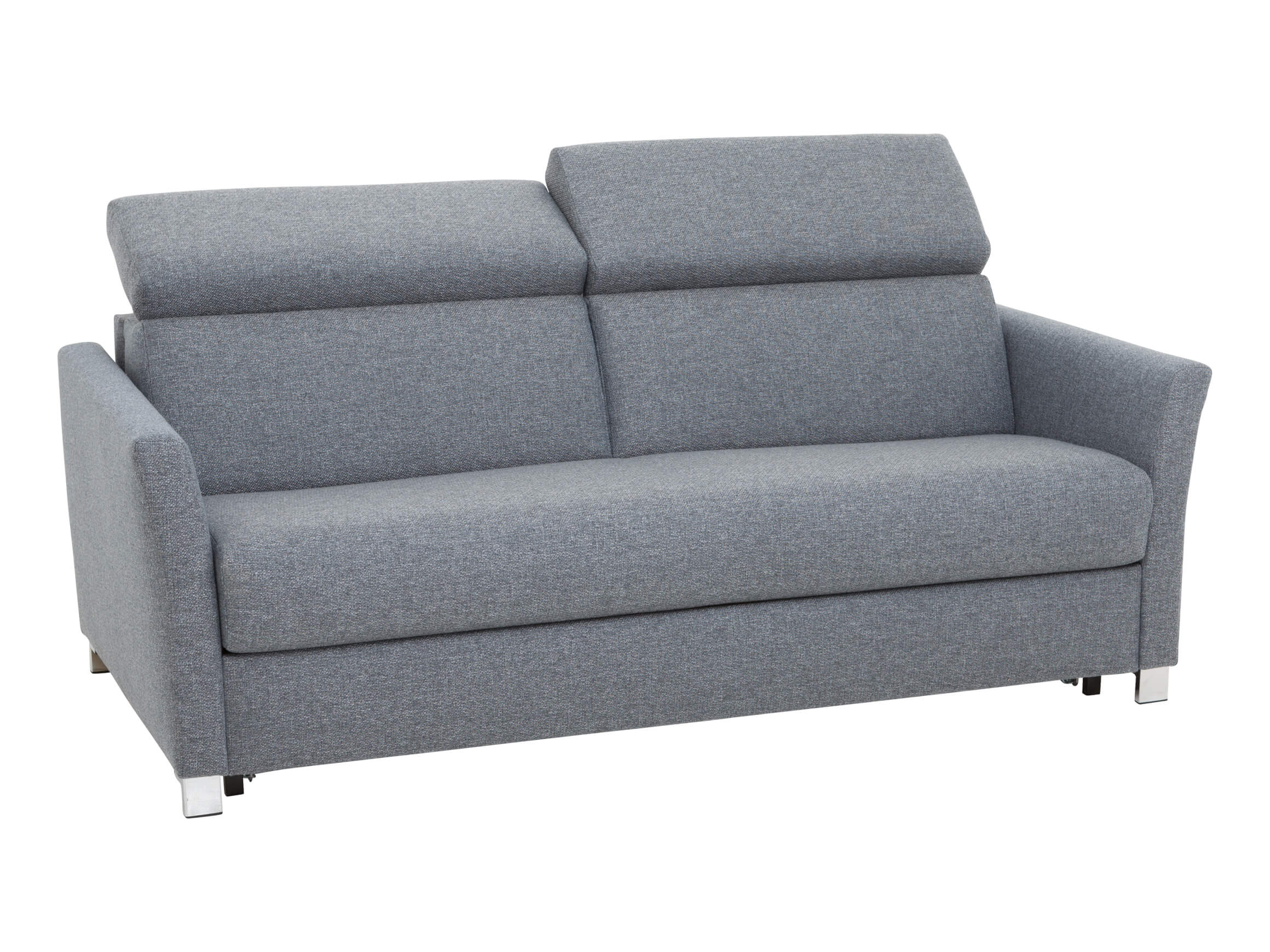 Selina* sofa bed, grey, chrome feet, w 181 cm d 94 cm h 80 cm