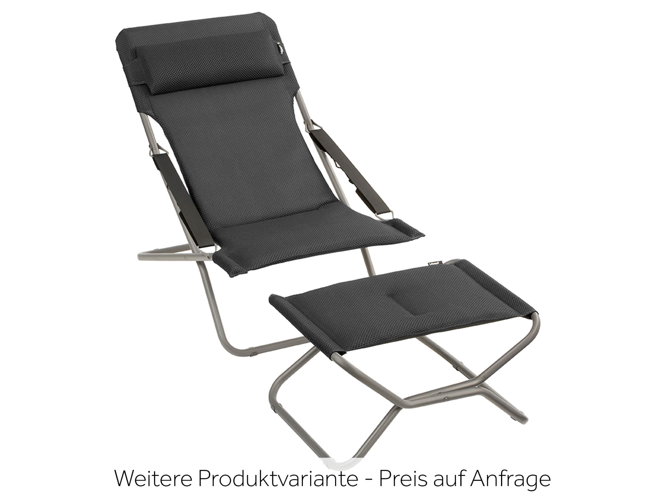 Garden lounger Transabed Lafuma/ Colour: Silver / Dimensions (WxD) :67x93 cm
