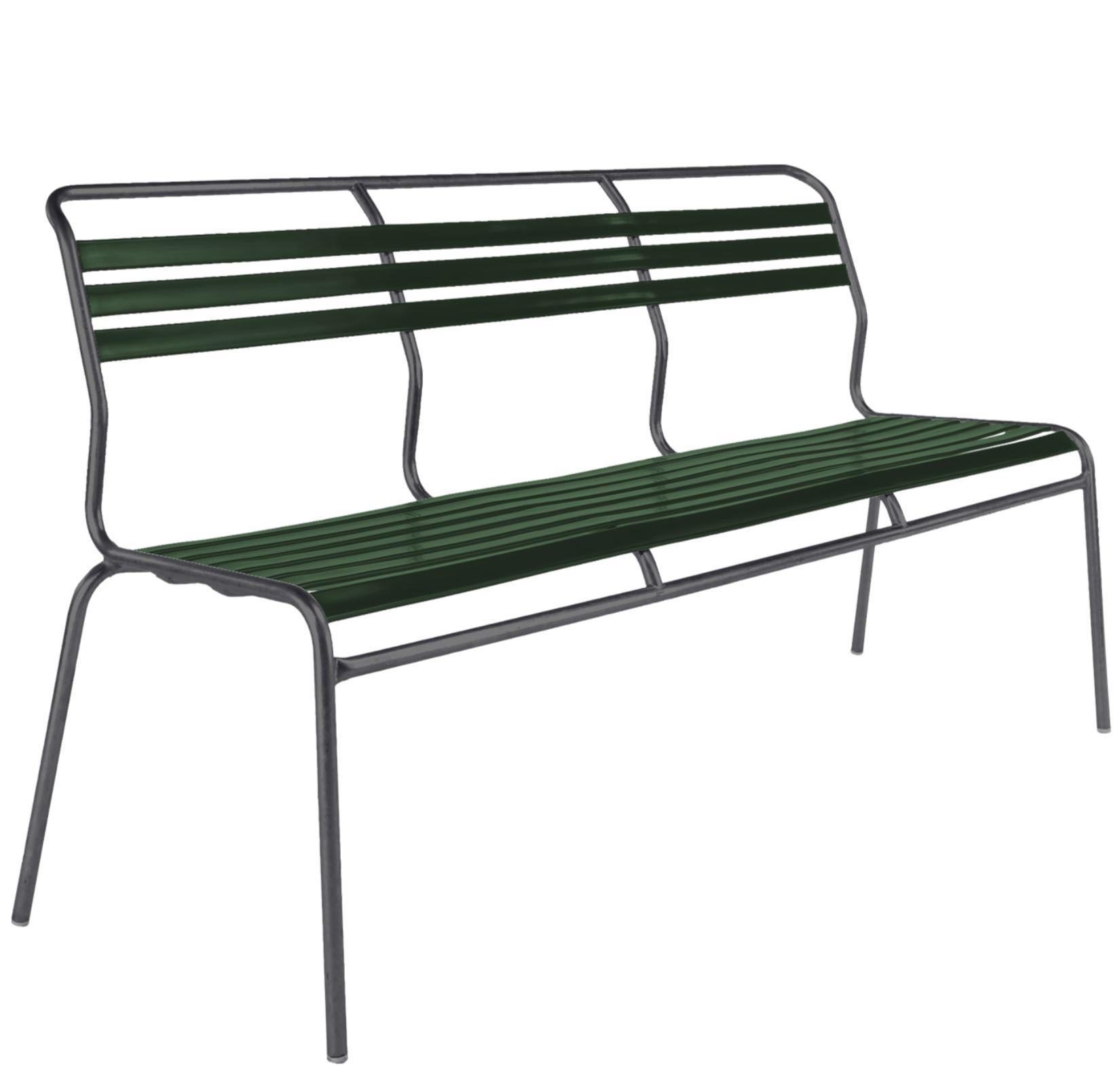 Lättli-Bank Säntis von Schaffner / Farbe: Tannengrün / Grösse: 150 x 58 cm