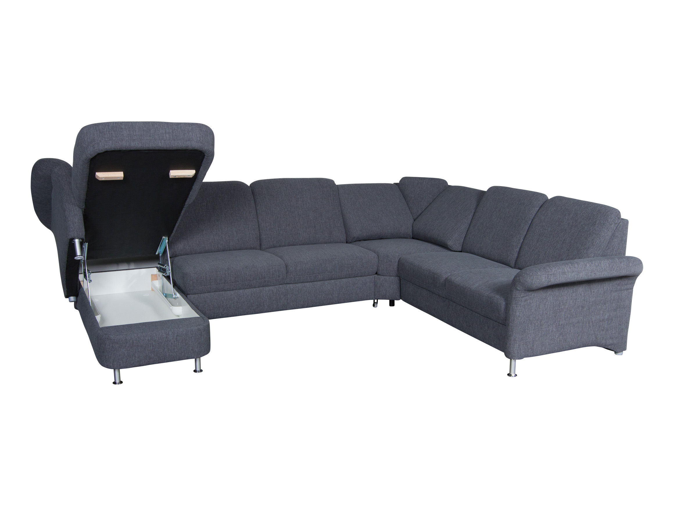 Ecksofa Joker Polipol / Farbe: Grau / Bezugsmaterial: Stoff