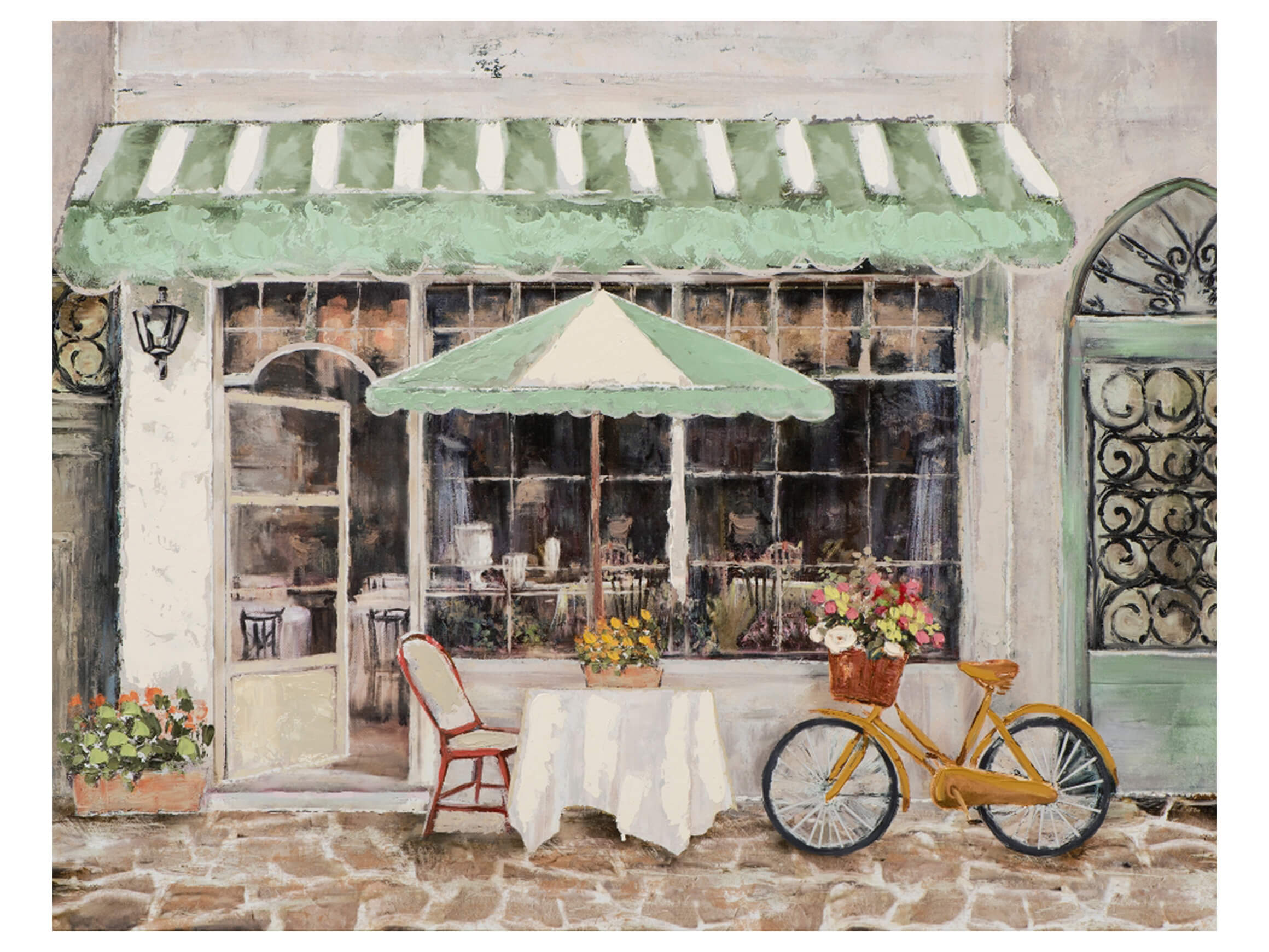 Bild Strassencafe in Grün image LAND