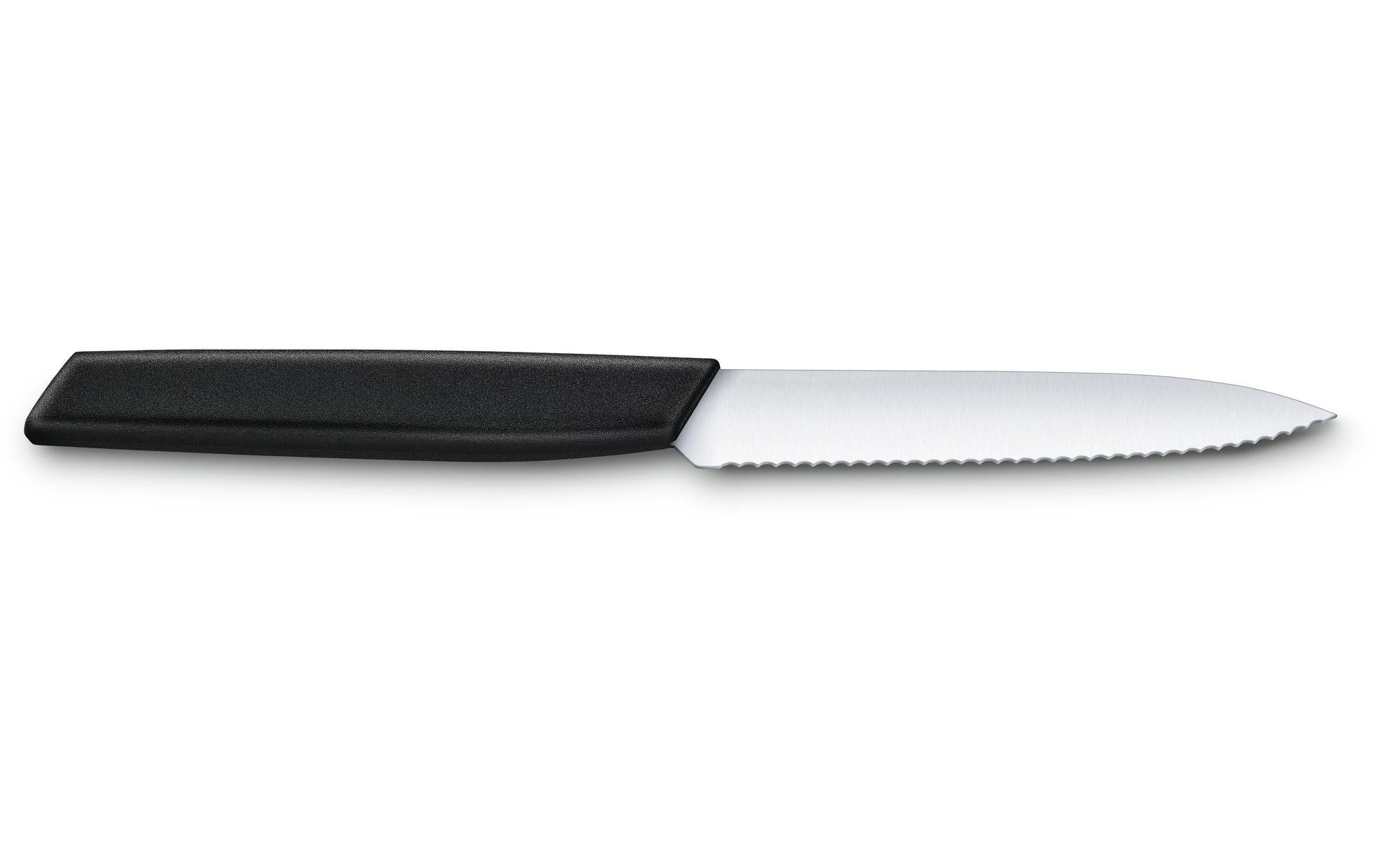 Gemüsemesser Swiss Modern, mit Wellenschliff Schwarz Von Victor Alltron / Farbe: Schwarz