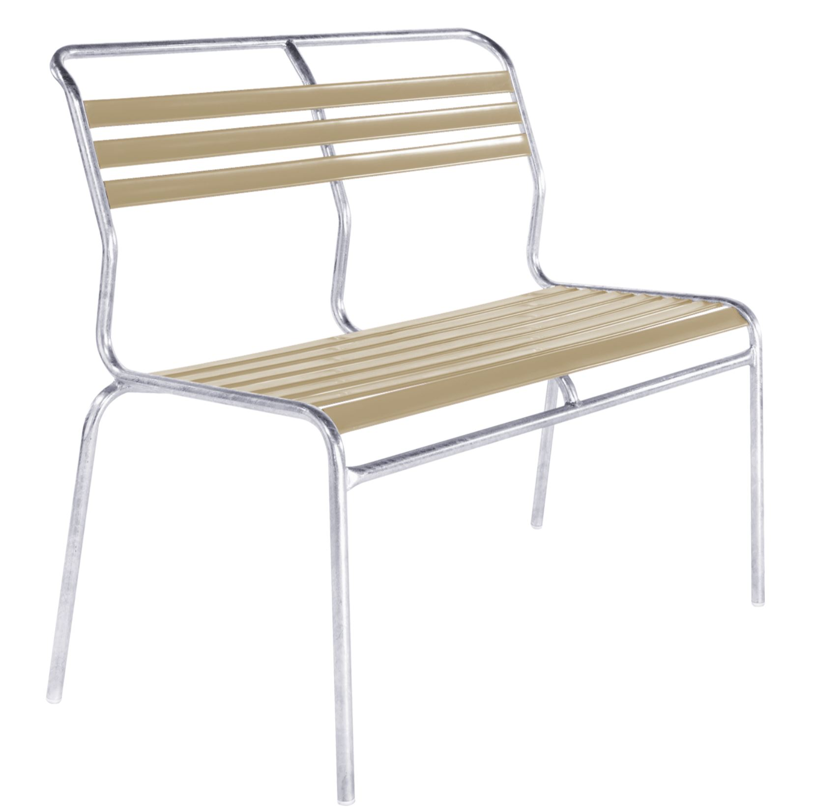 Lättli-Bank Säntis Feuerverzinkt von Schaffner / Farbe: Pastellbraun / Grösse: 90 x 58 cm