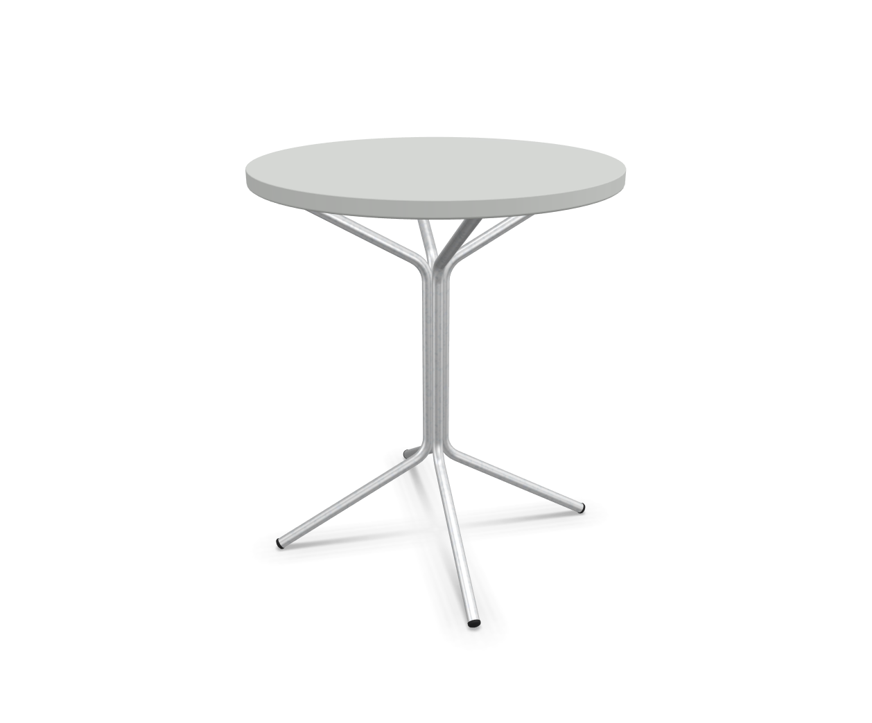 Metall-Bistrotisch Pix Rund Feuerverzinkt von Schaffner / Farbe: Alusilber / DxH: 60 x 72 cm