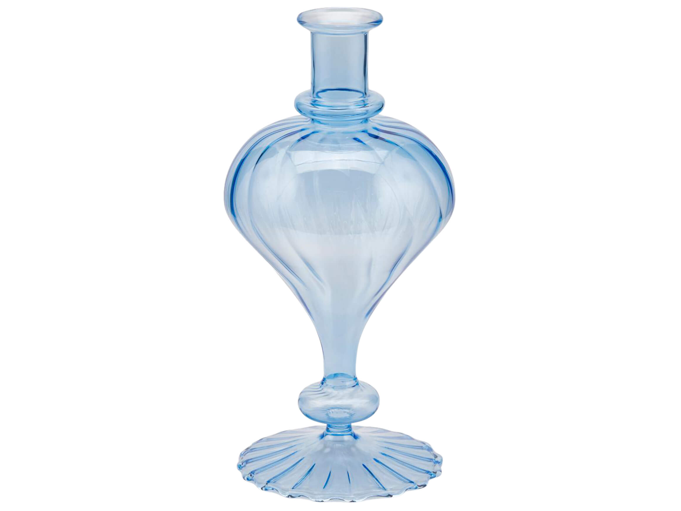 Vase Einzelblume Hellblau H: 30 cm Edg / Farbe: Hellblau