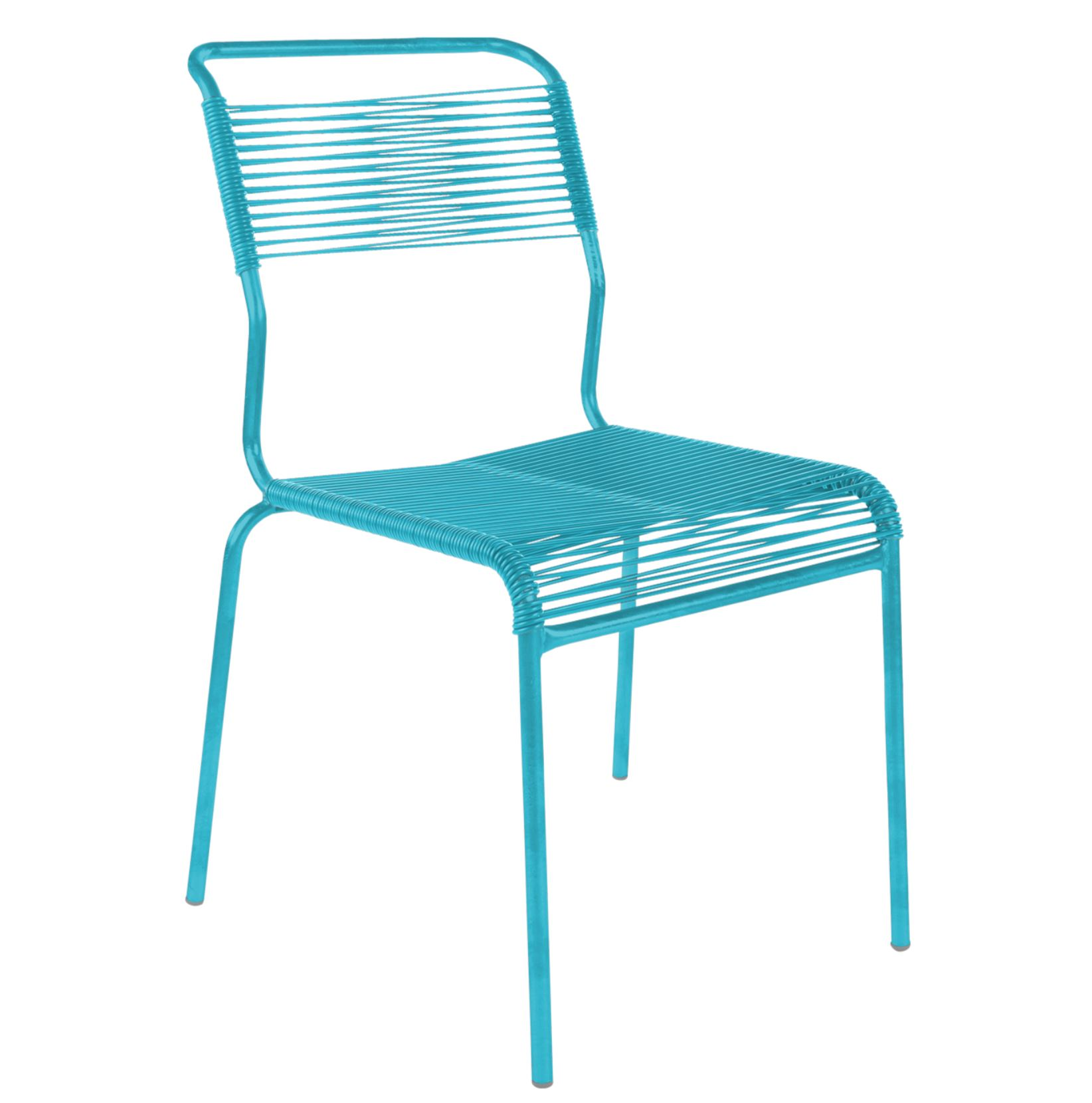 Spaghetti-Stuhl Säntis von Schaffner / Farbe: Türkis / Grösse: 57 x 61 cm