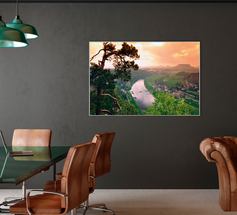 Bild mit Rahmen-Flussbiegung-image LAND
