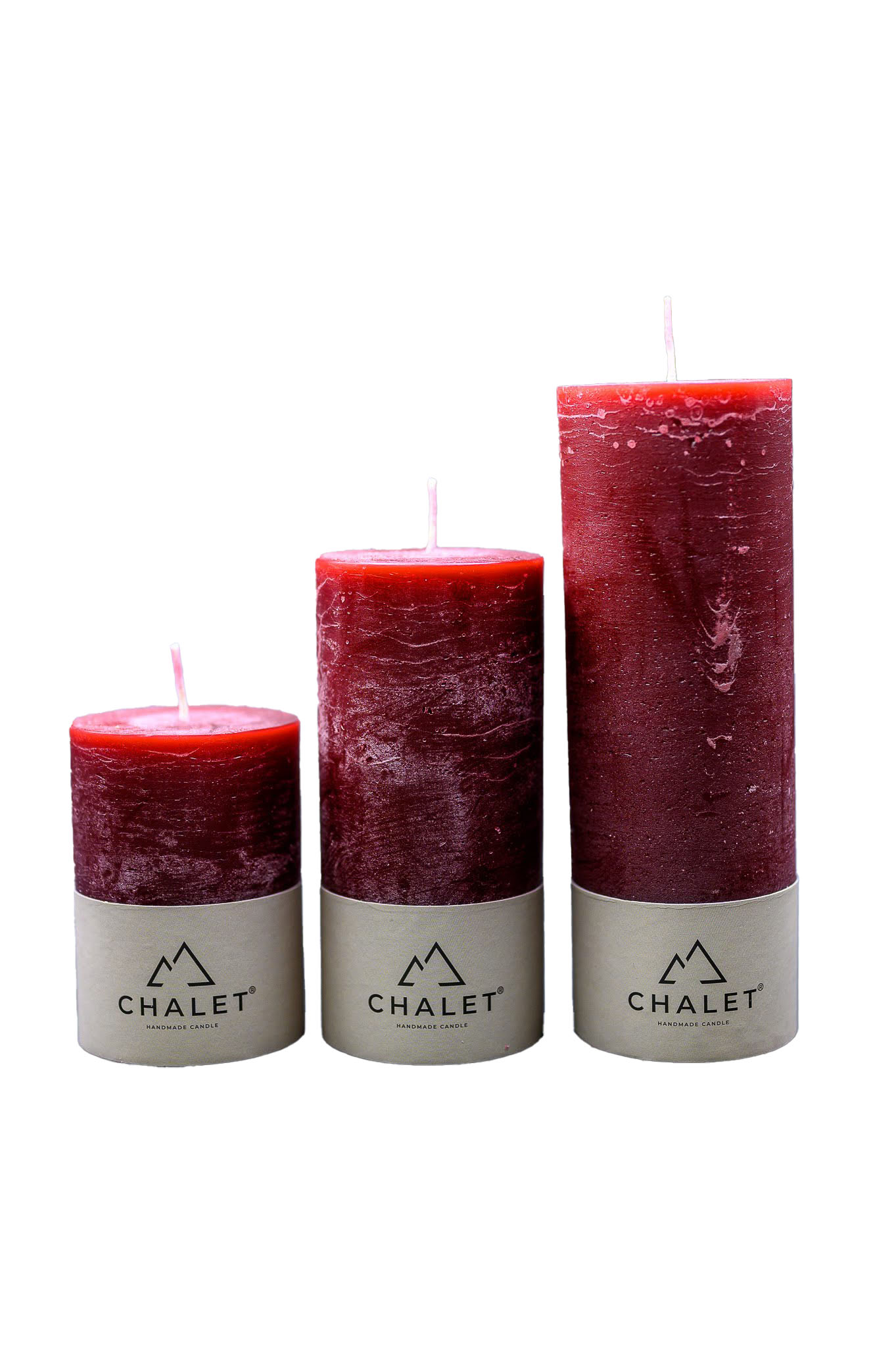 Stumpenkerze Weinrot 15cm Decofinder