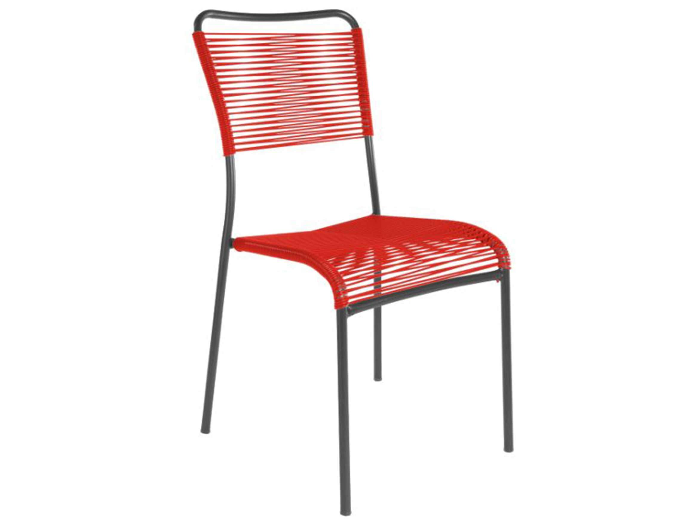 Spaghetti-Stuhl Mendrisio von Schaffner / Farbe: Rot / Grösse: 45 x 60 cm