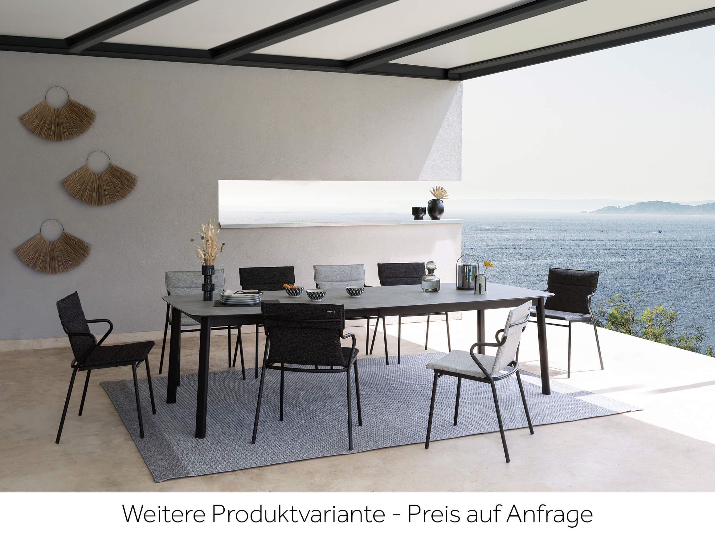 Gartentisch Ancone Lafuma / Farbe: Schwarz