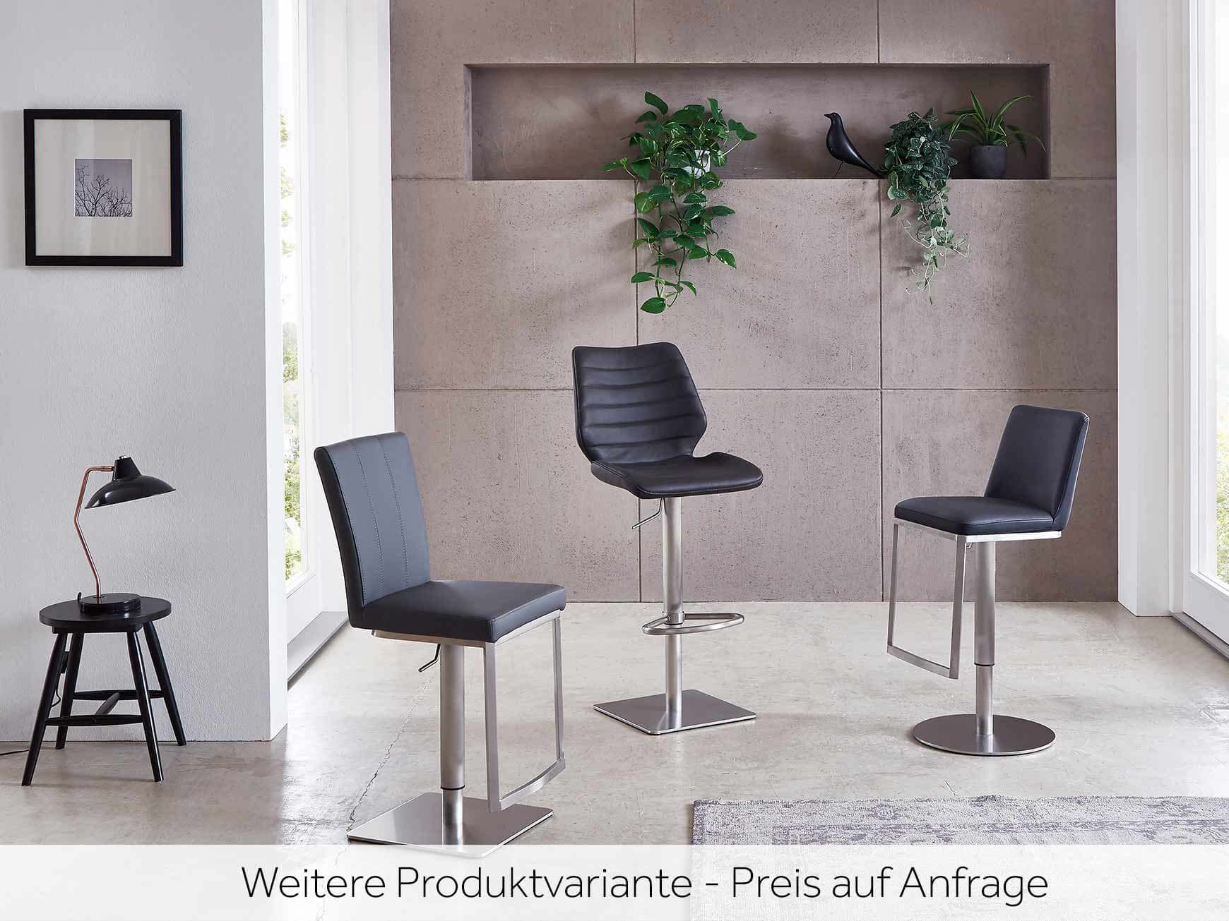 Barhocker Vaduz Niehoff / Farbe: Mocca / Material: Microfaser