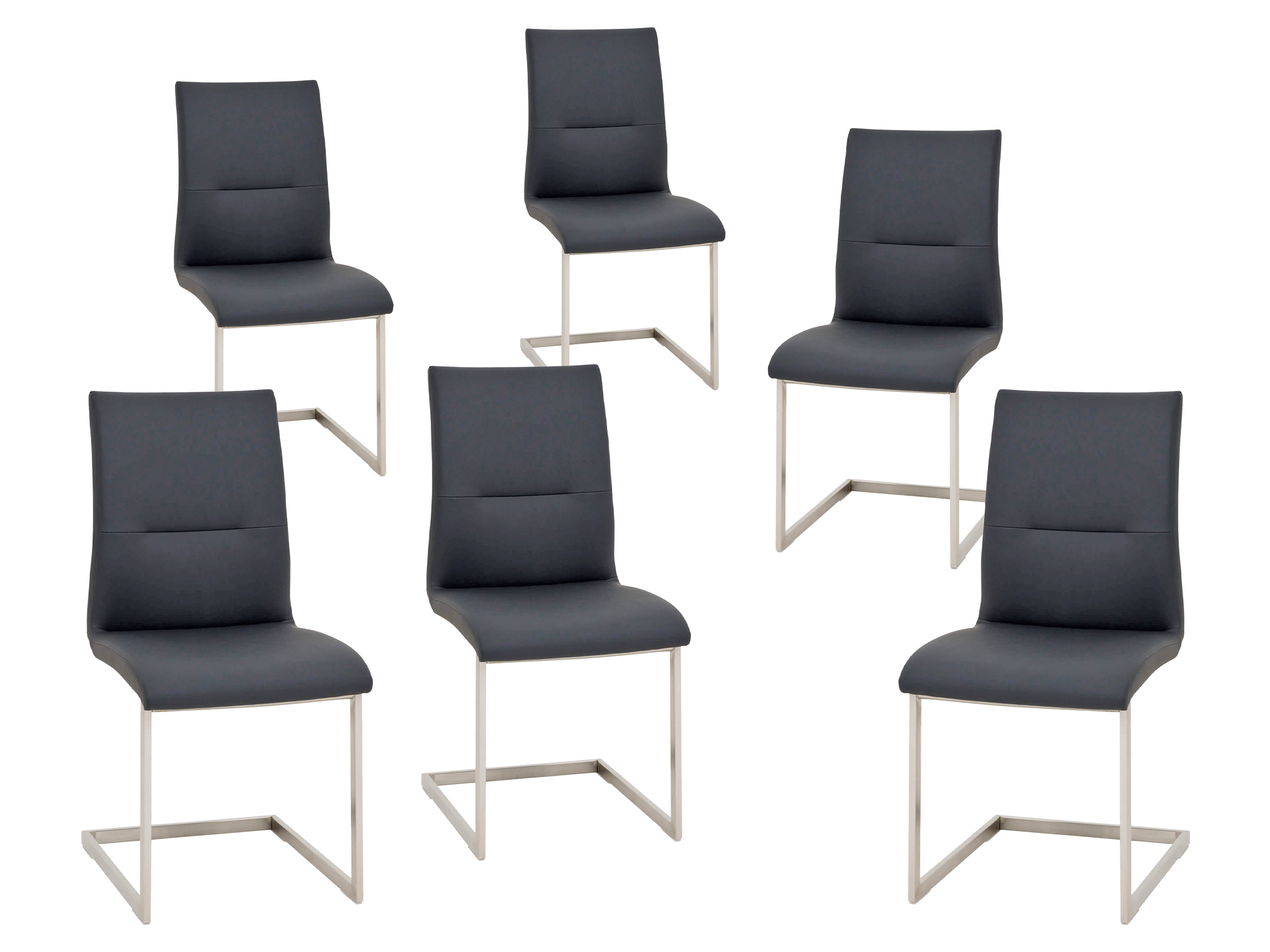 Barbados chair, Night textile leather, stainless steel, w 45 cm d 58 cm h 94 cm