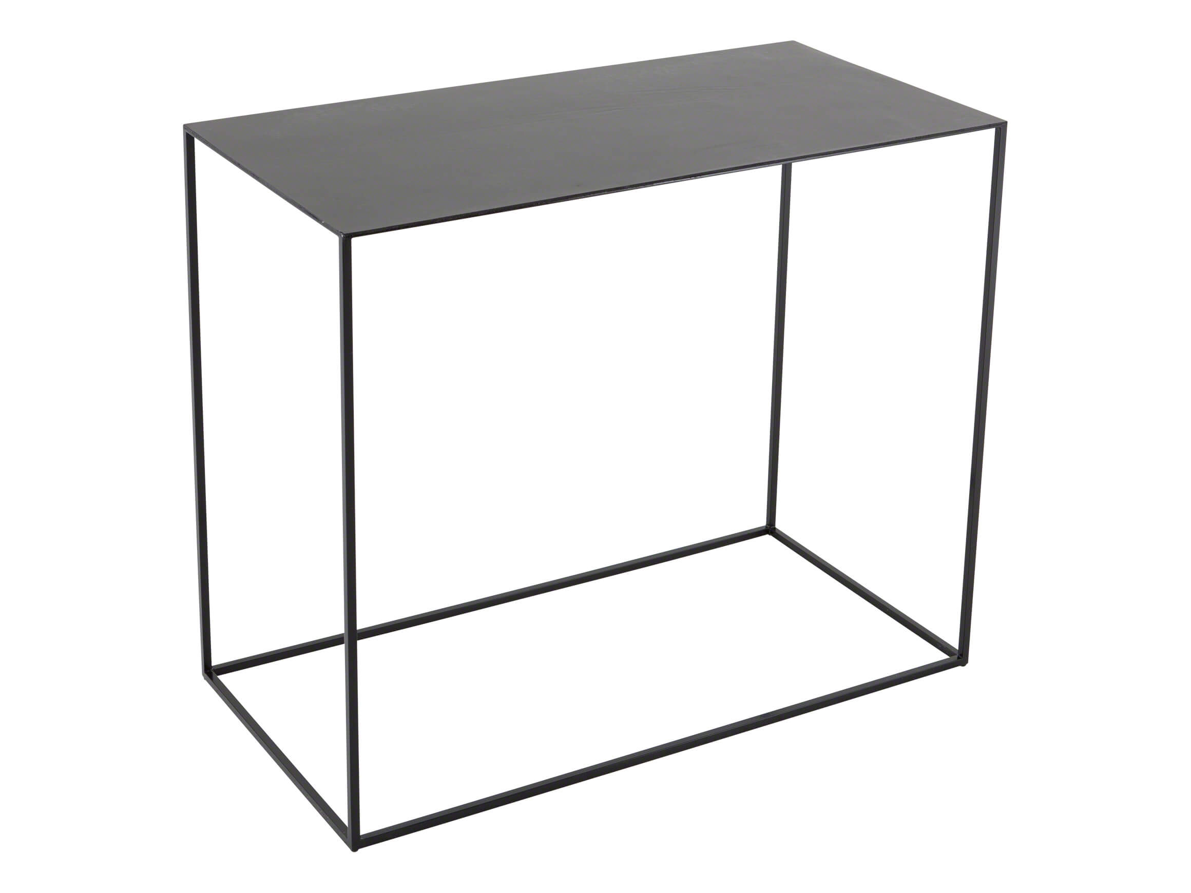 Beistelltisch Ascot JR-T938, Leder Schwarz, b 78 cm t 39 cm h 65 cm