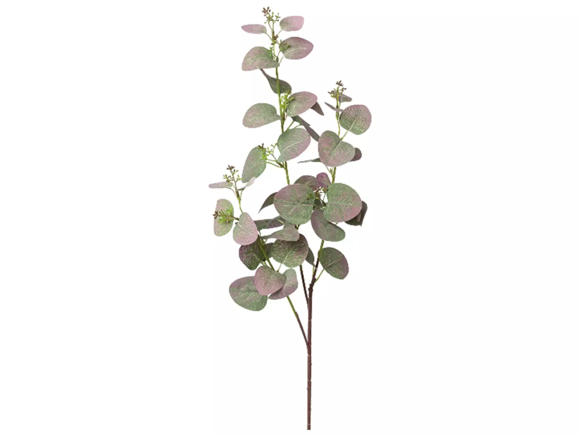 Kunstblume Eukalyptuszweig Grün-Lila H: 72 cm Gasper