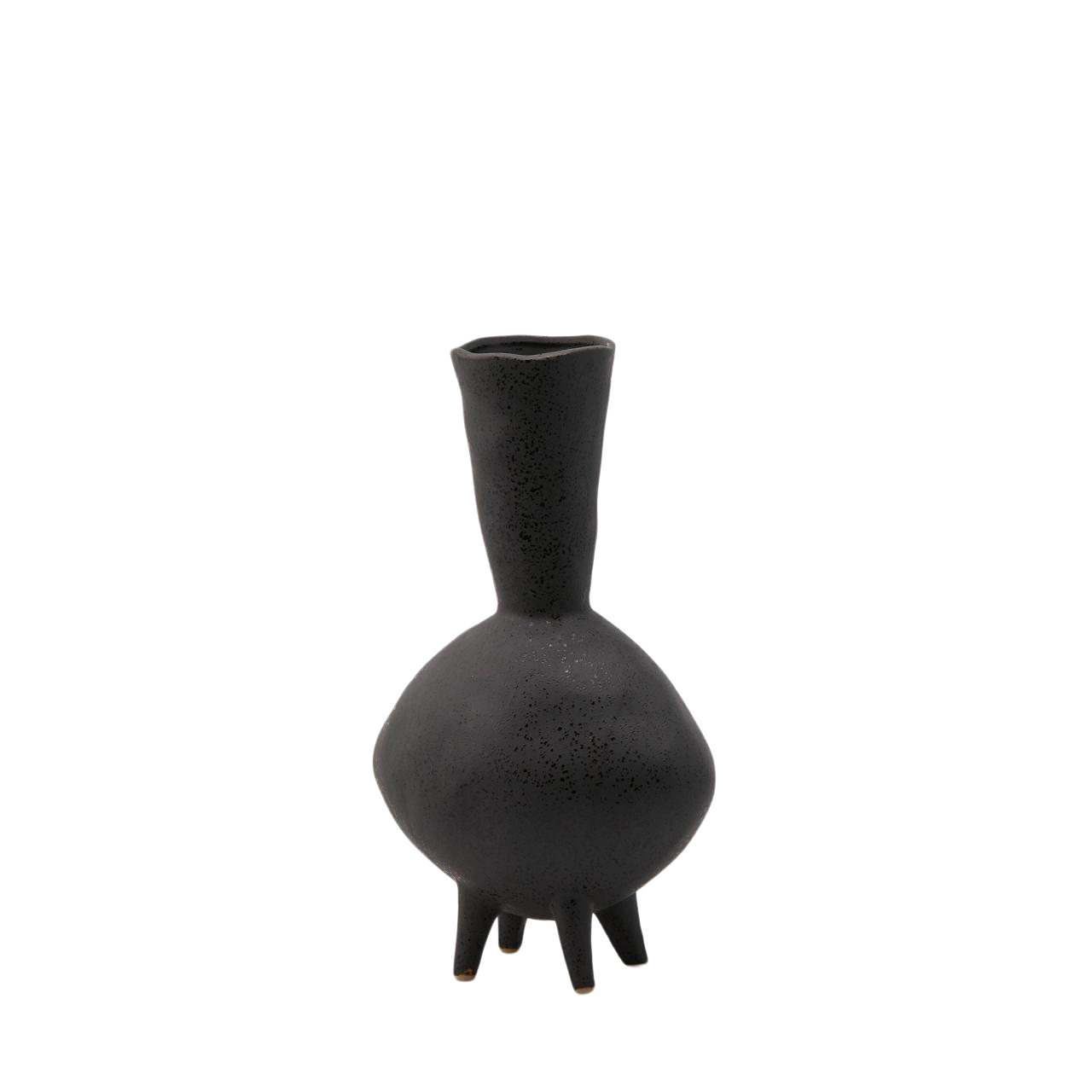 Vase Chakra Keramik Schwarz H: 34 cm Edg