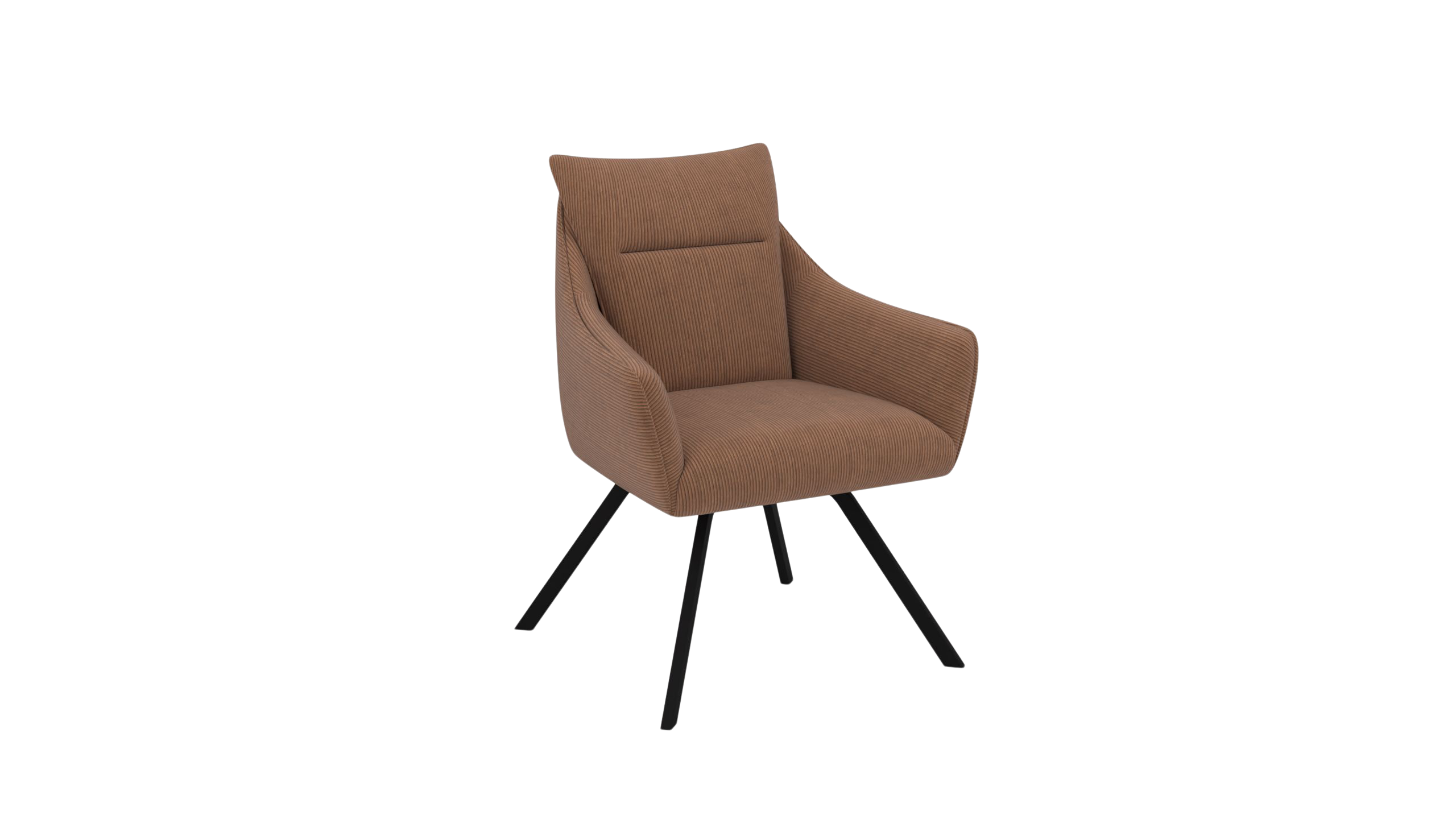 Stuhl Pegasus b - UrbanDesign / Farbe: Cognac / Bezugsmaterial: Stoff