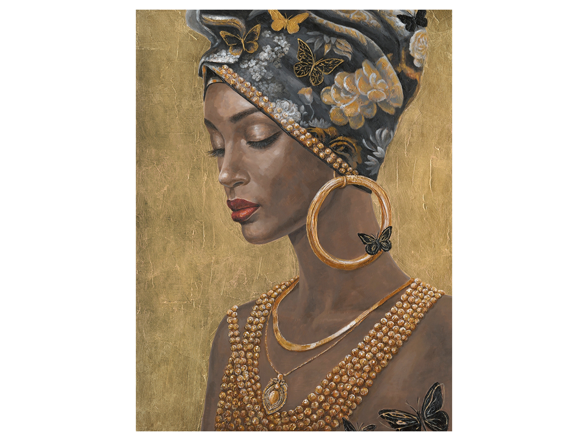 image LAND Bild Elegante Frau mit Goldschmuck  | Schubiger Möbel