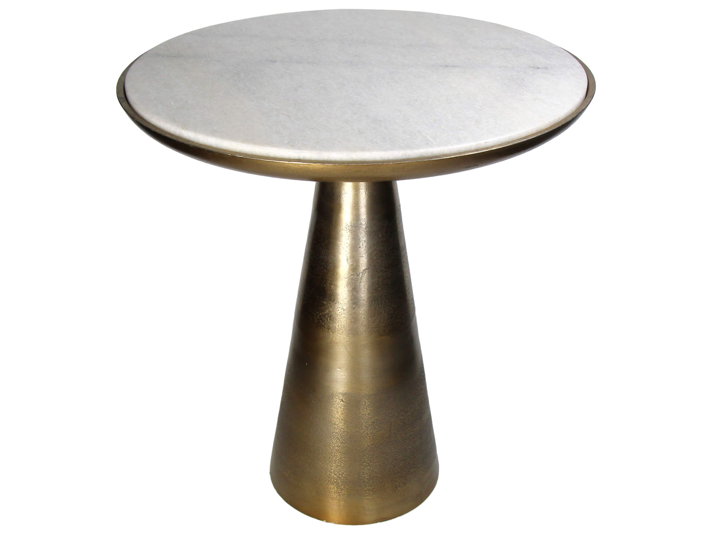 Beistelltisch Aluminium Marmor H: 50 cm Kersten