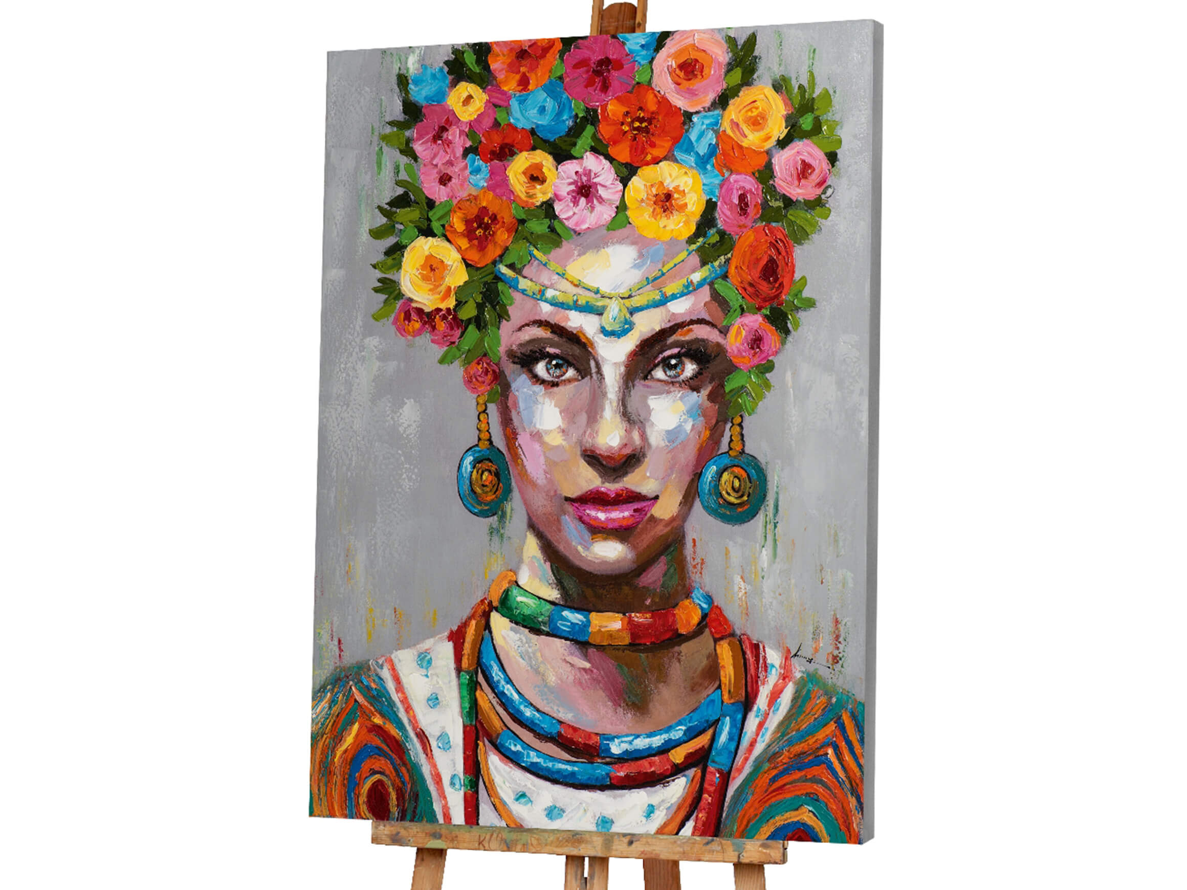 Bild Hübsche Frau mit Blumen image LAND