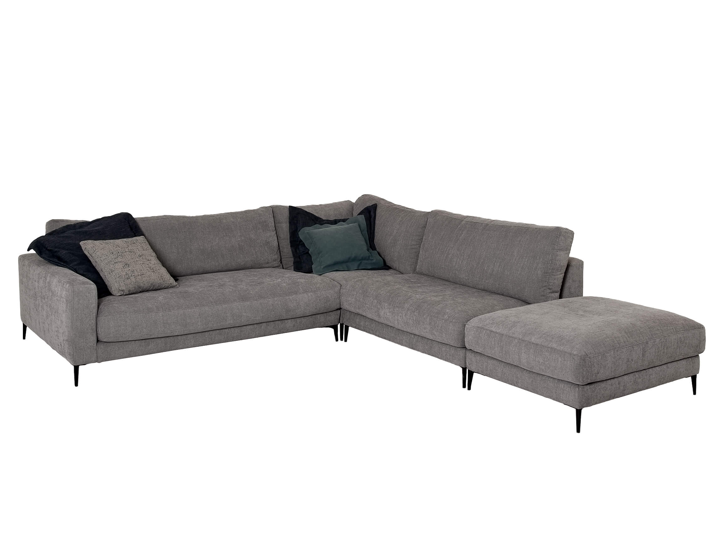 Ecksofa Umberto Candy / Farbe: Light-Grey / Bezugsmaterial: Stoff