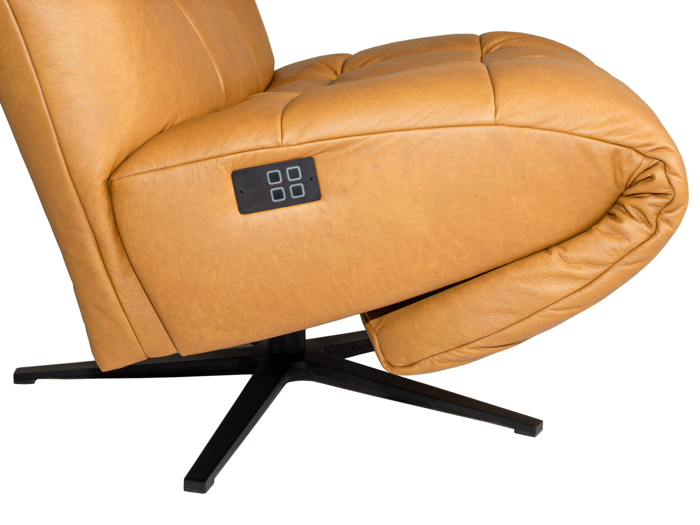 Sessel Palinka Schillig Willi / Farbe: Kurkuma / Bezugsmaterial: Leder