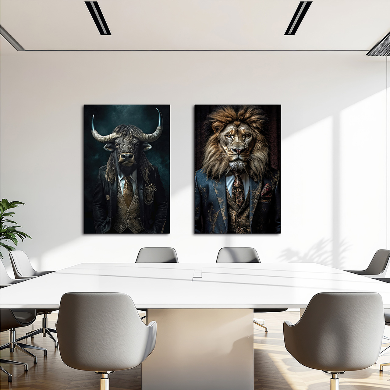 Canvas-Stylish Lion-image LAND