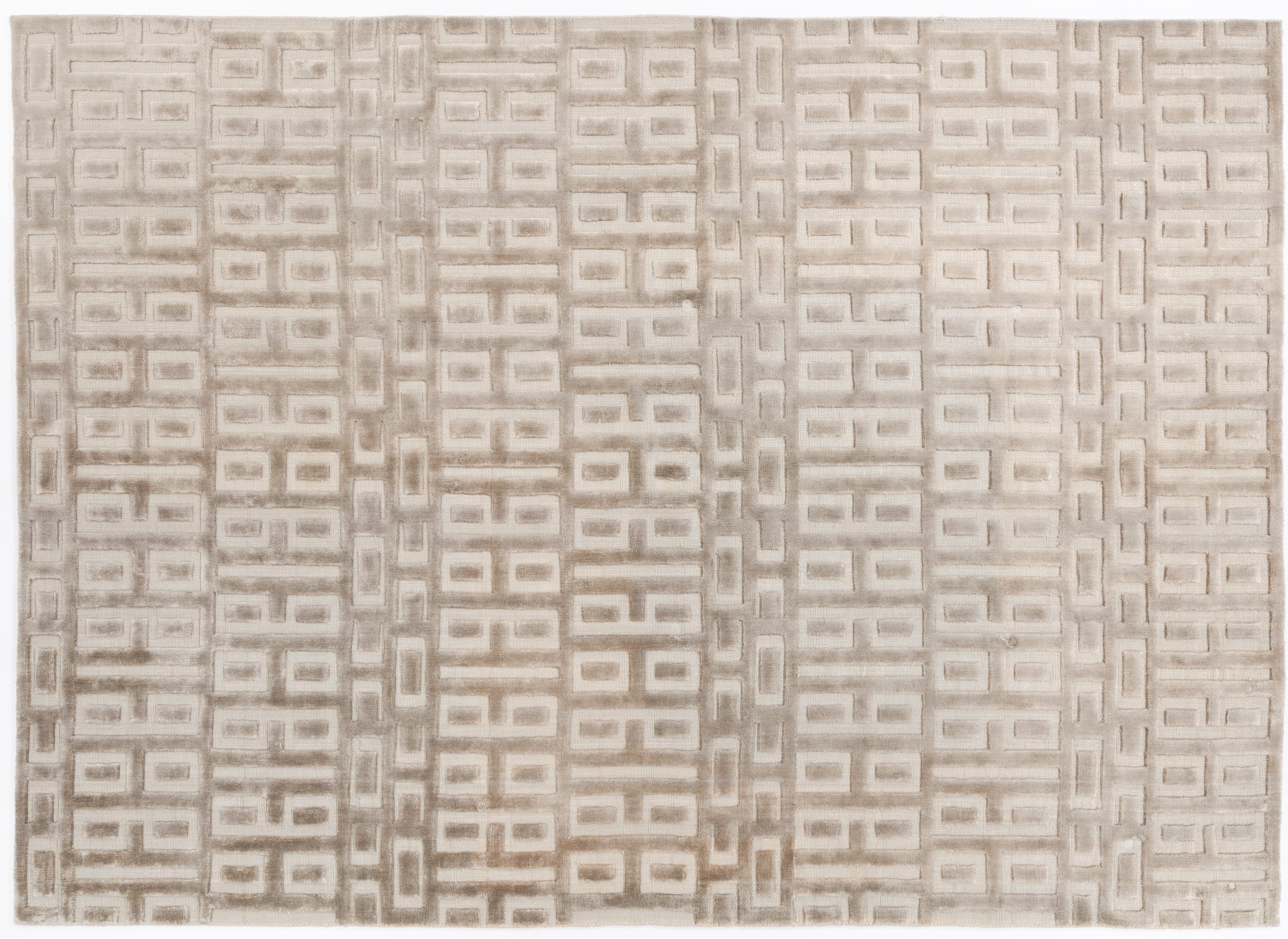 Webteppich Indien Elegance 3417 Negra / Farbe: Hellgrau