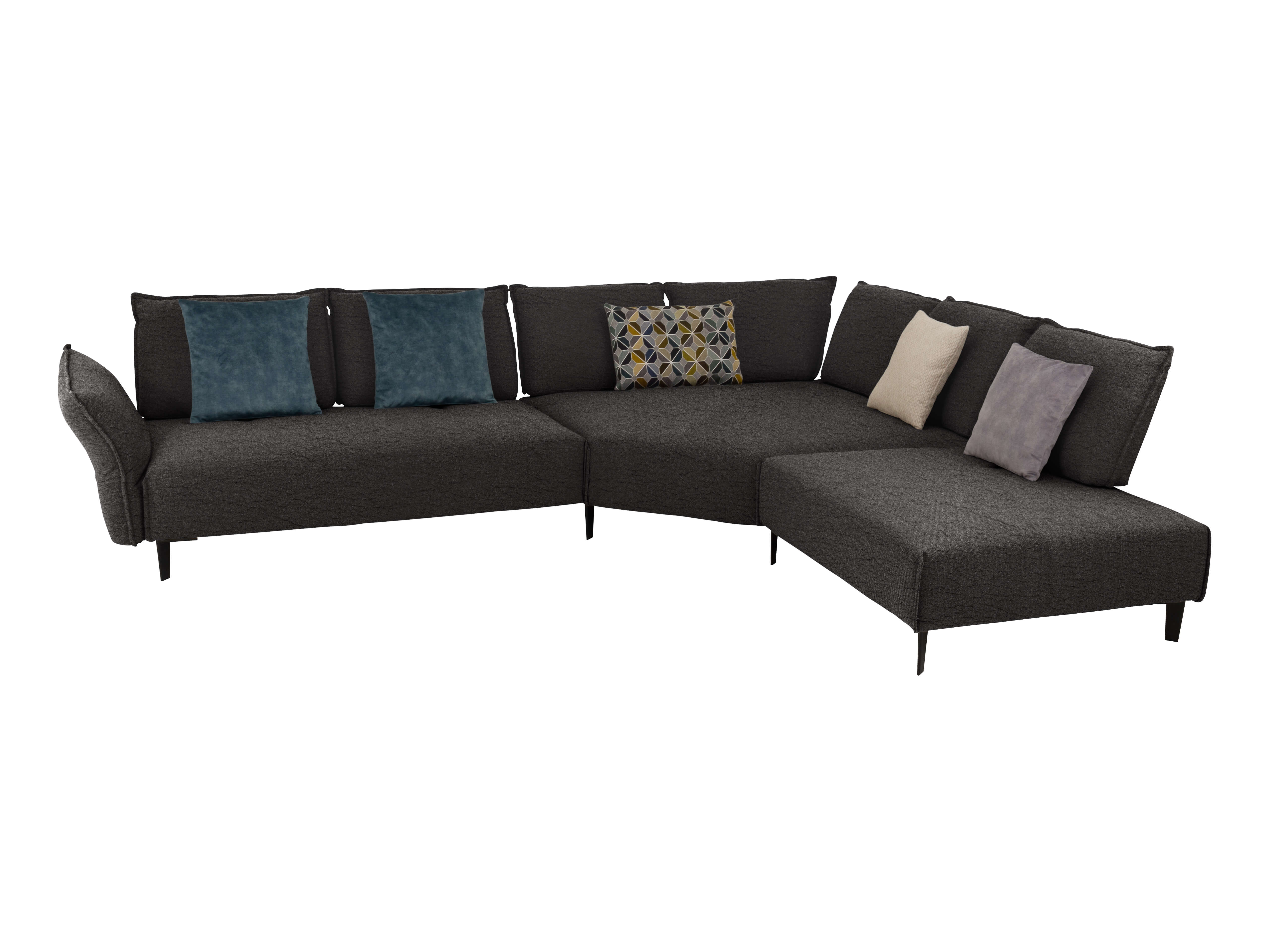 Ecksofa Bochum Basic Schillig Willi / Farbe: Schwarz / Material: Leder Basic