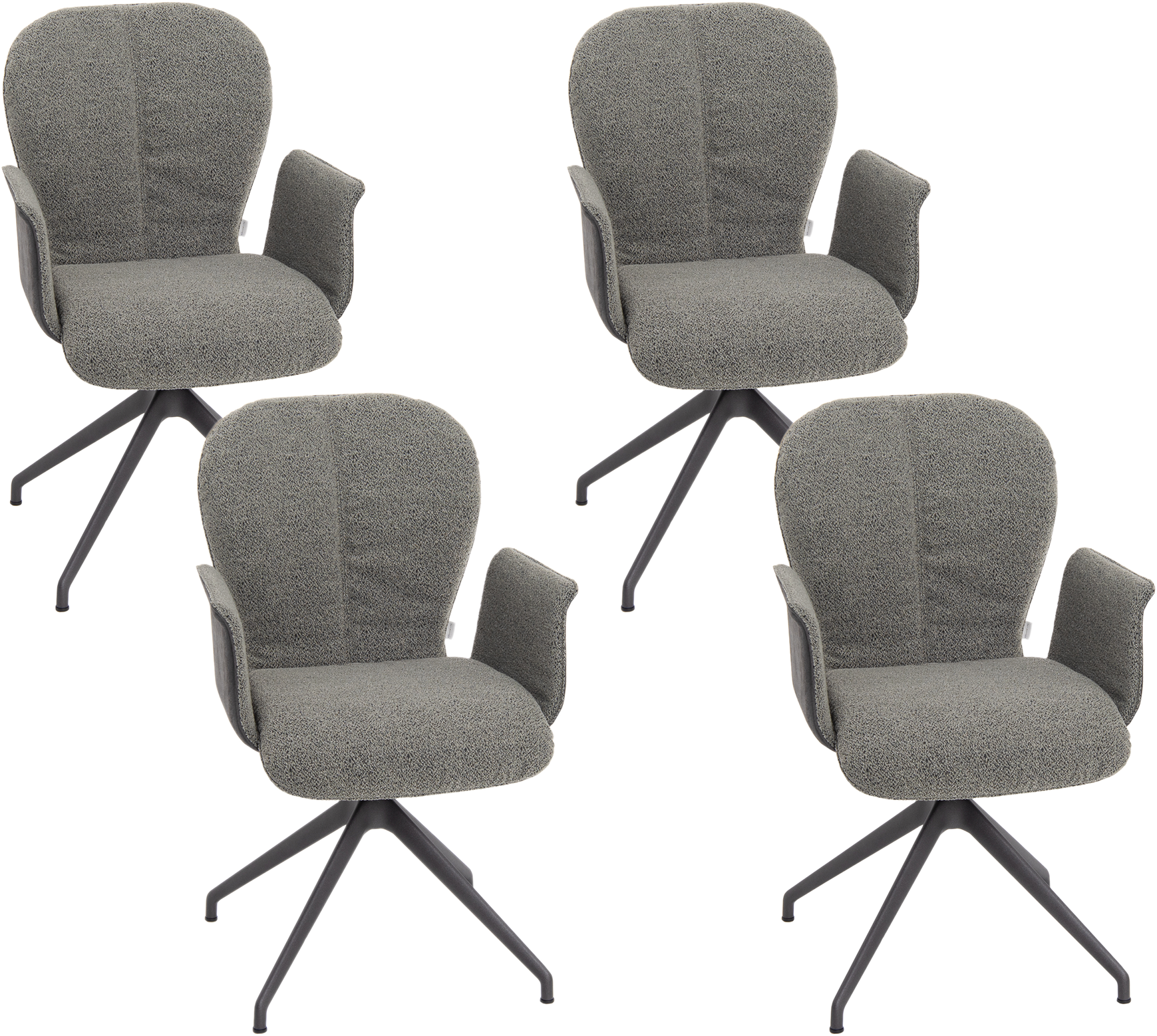 Plantagie Armlehnstuhl Berto - Set a 4 Stk. Grün | Schubiger Möbel