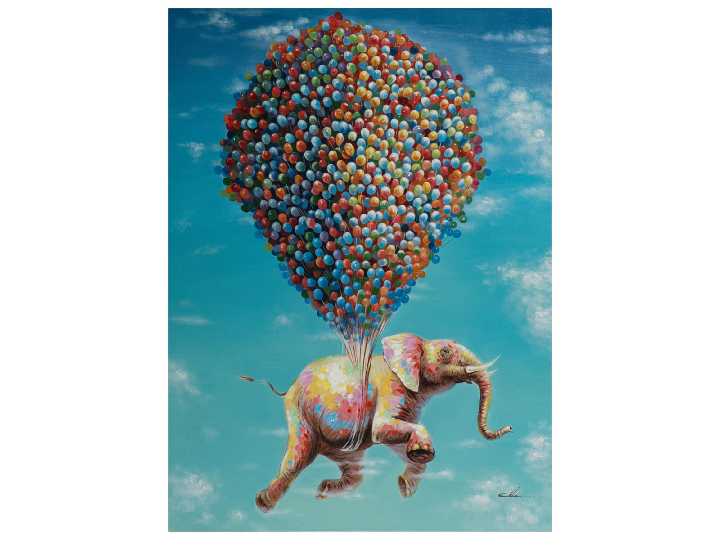 image LAND Bild Fliegender Elefant 40x60 cm  | Schubiger Möbel