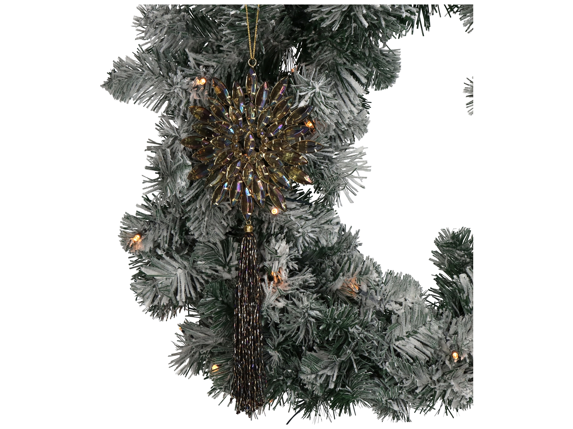 Weihnachtsschmuck Ornament Schwarz H: 30 cm Kersten