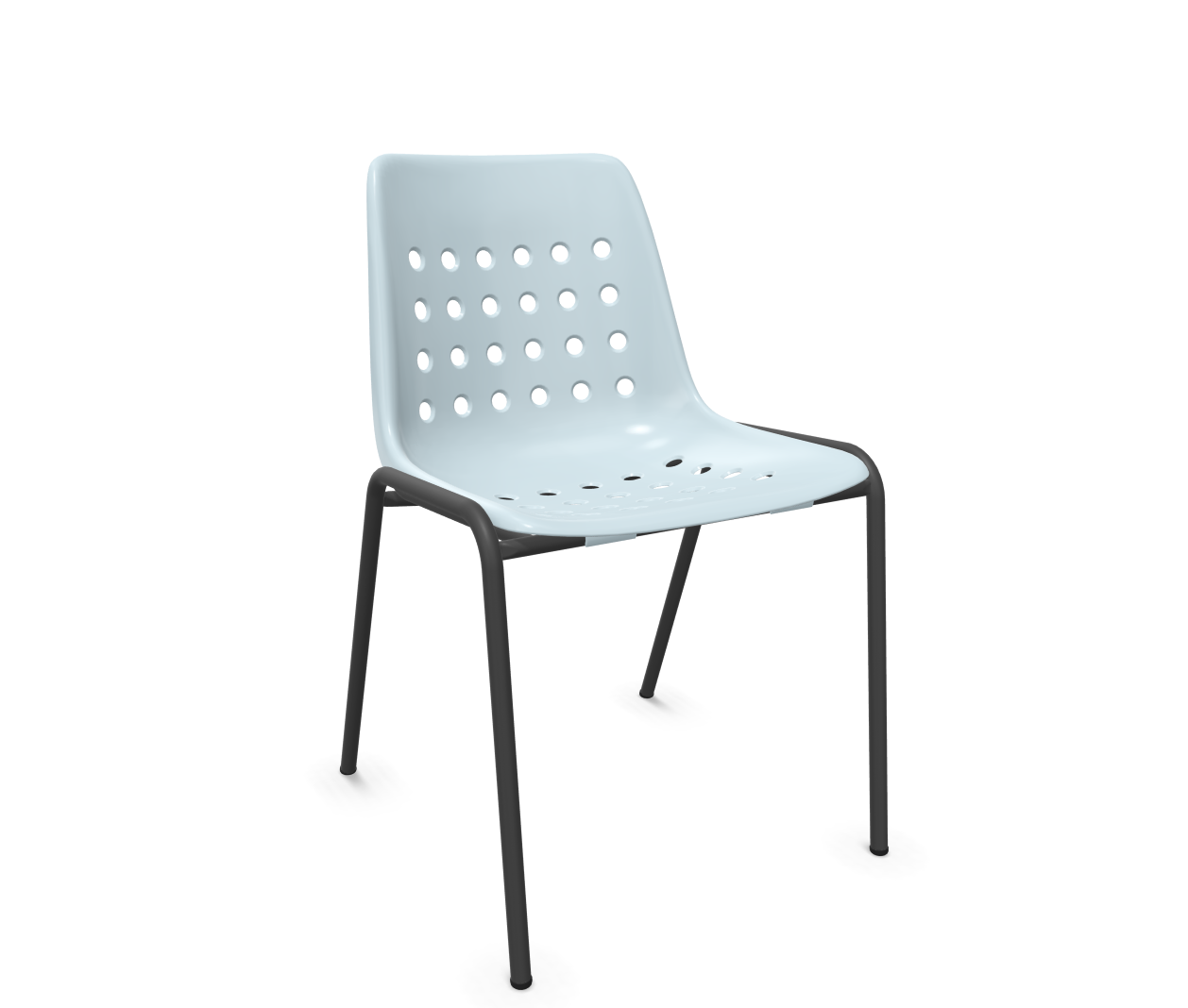 Schalen-Stuhl Bermuda von Schaffner / Farbe: Pastellblau / Grösse: 50 x 54 cm