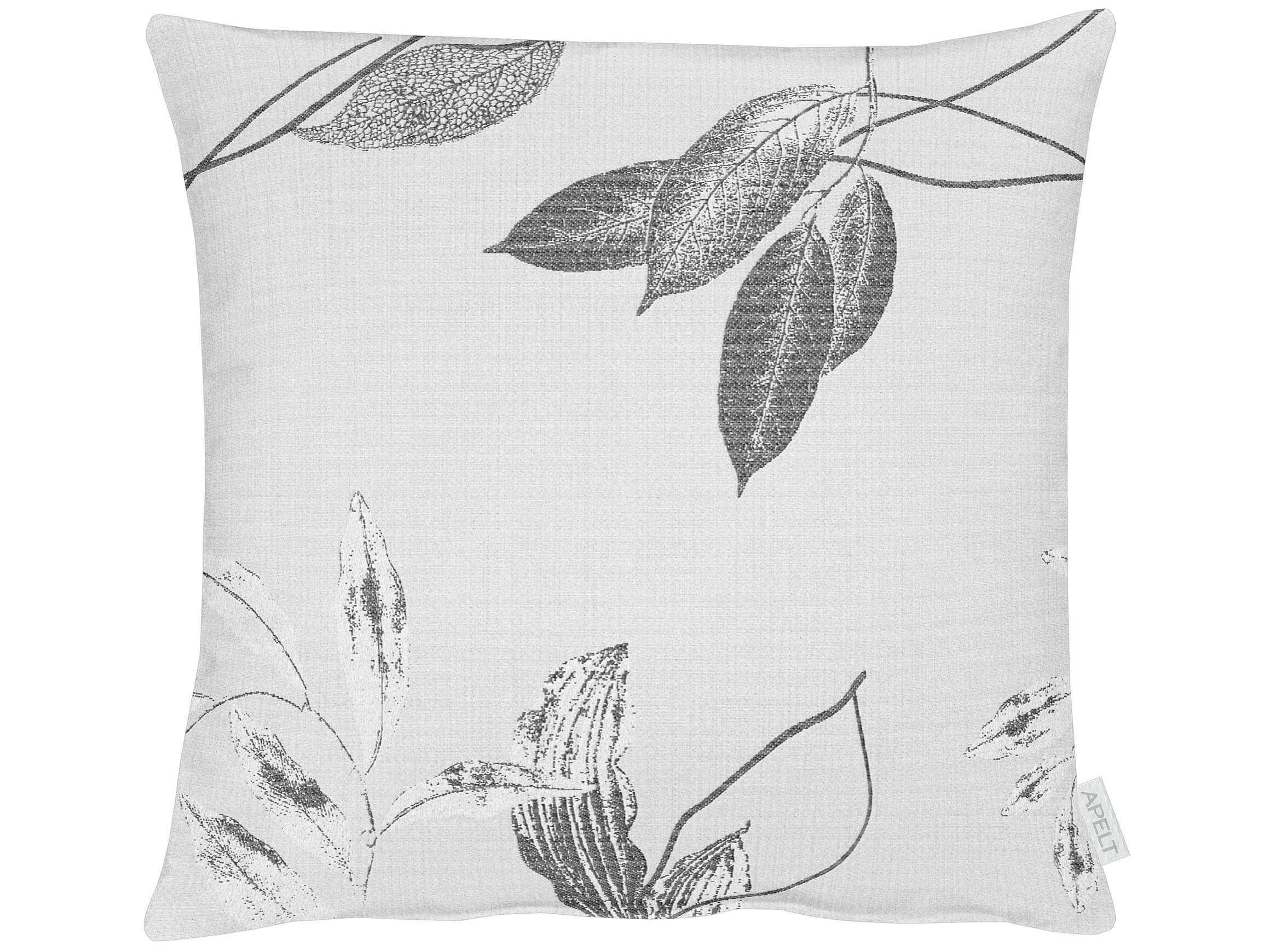 Apelt Kissenhülle Jacquardblätter Grau 50x50 cm Grau | Schubiger Möbel