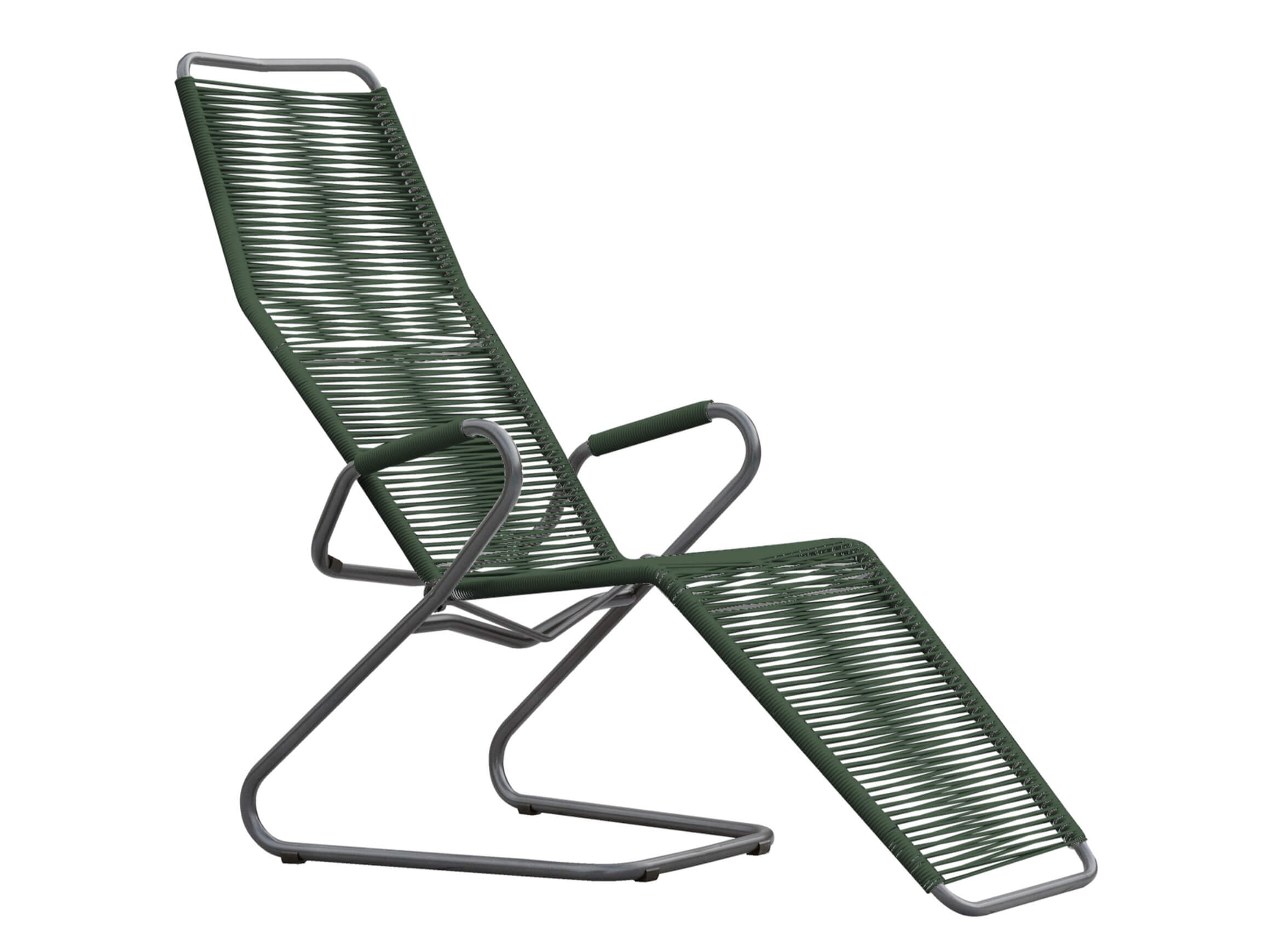 Spaghetti-Liege Locarno von Schaffner / Farbe: Tannengrün