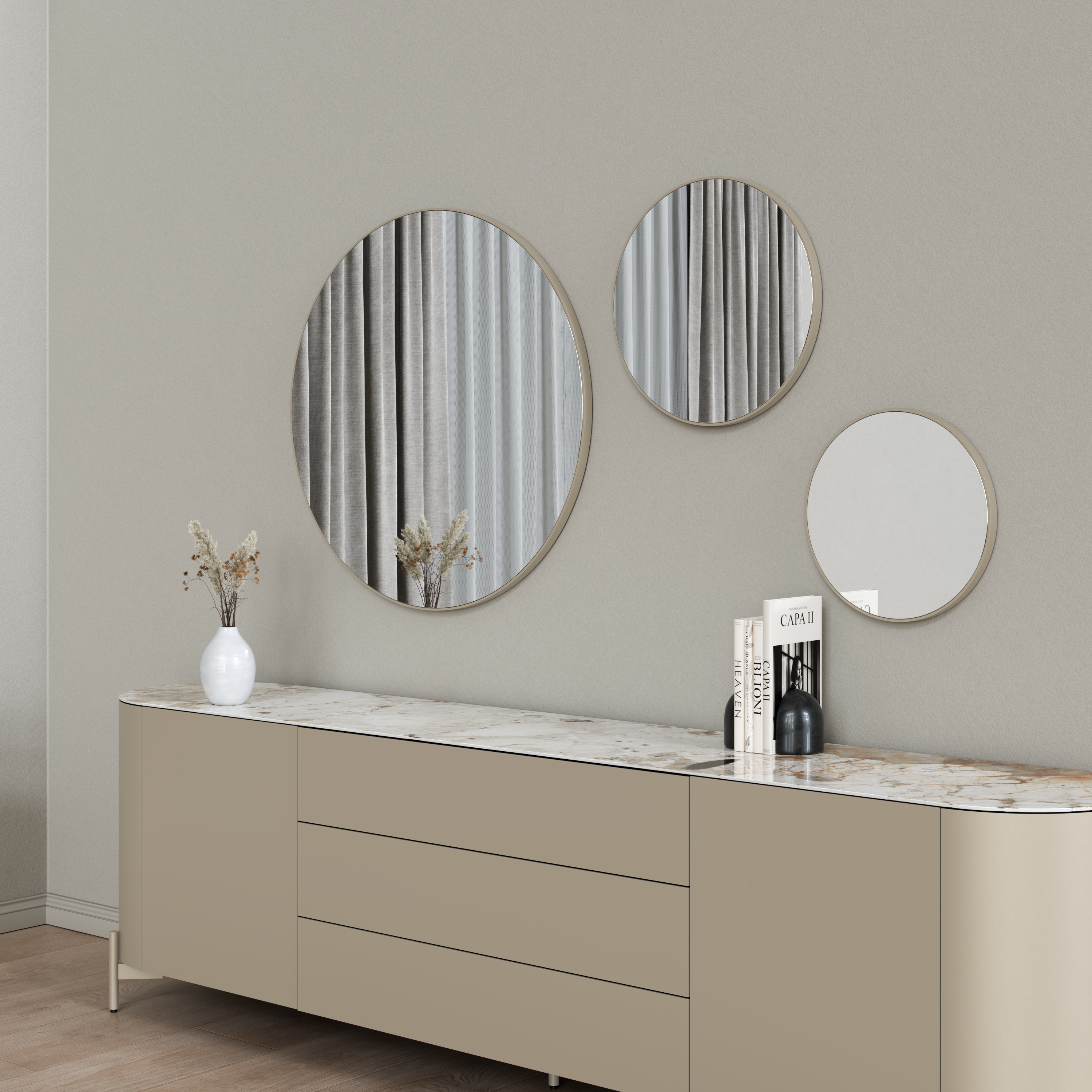 Miroir Loop 50x50 cm de Sonorous