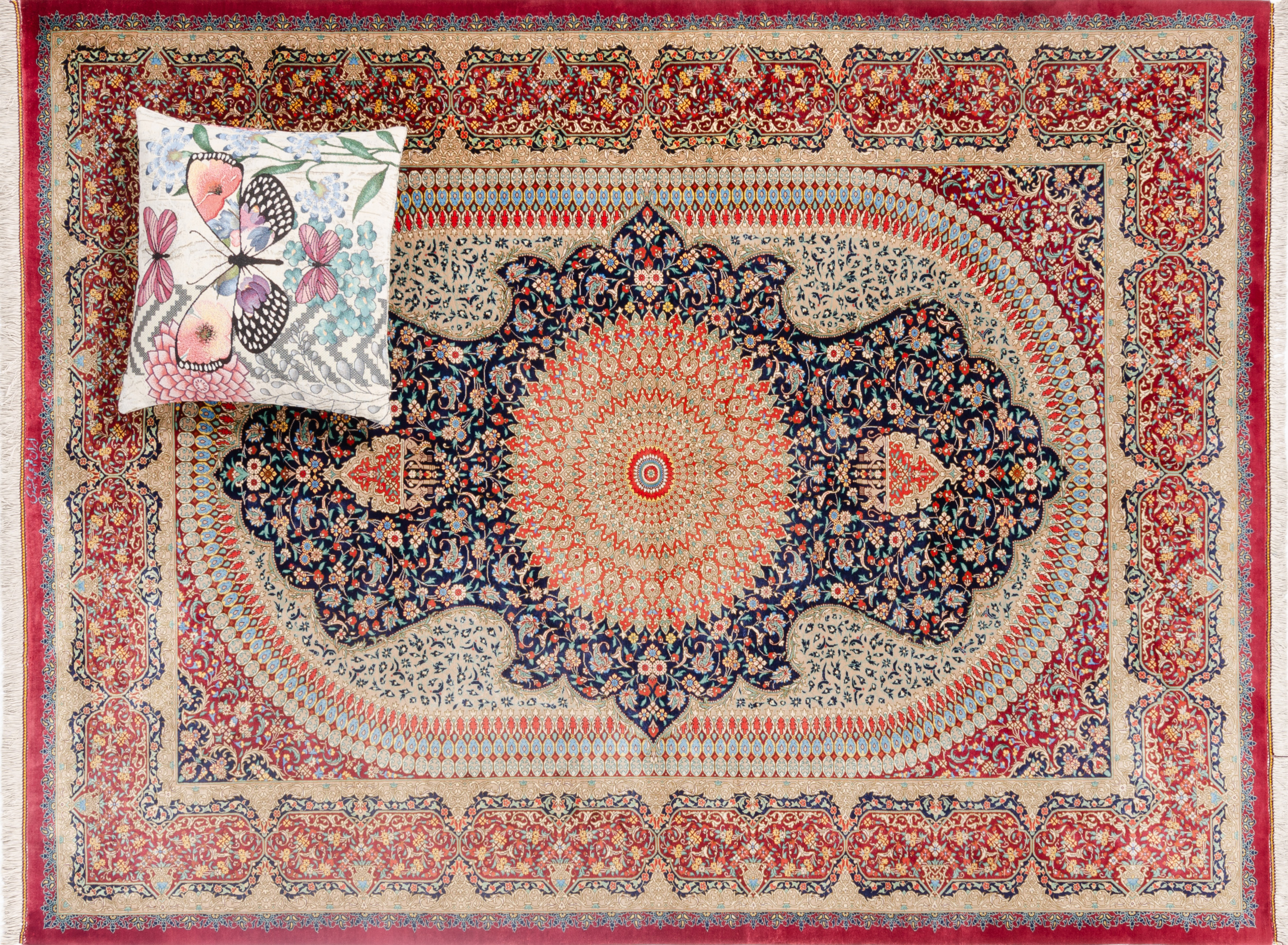 Klassischer Teppich Ghom Fein von Negra