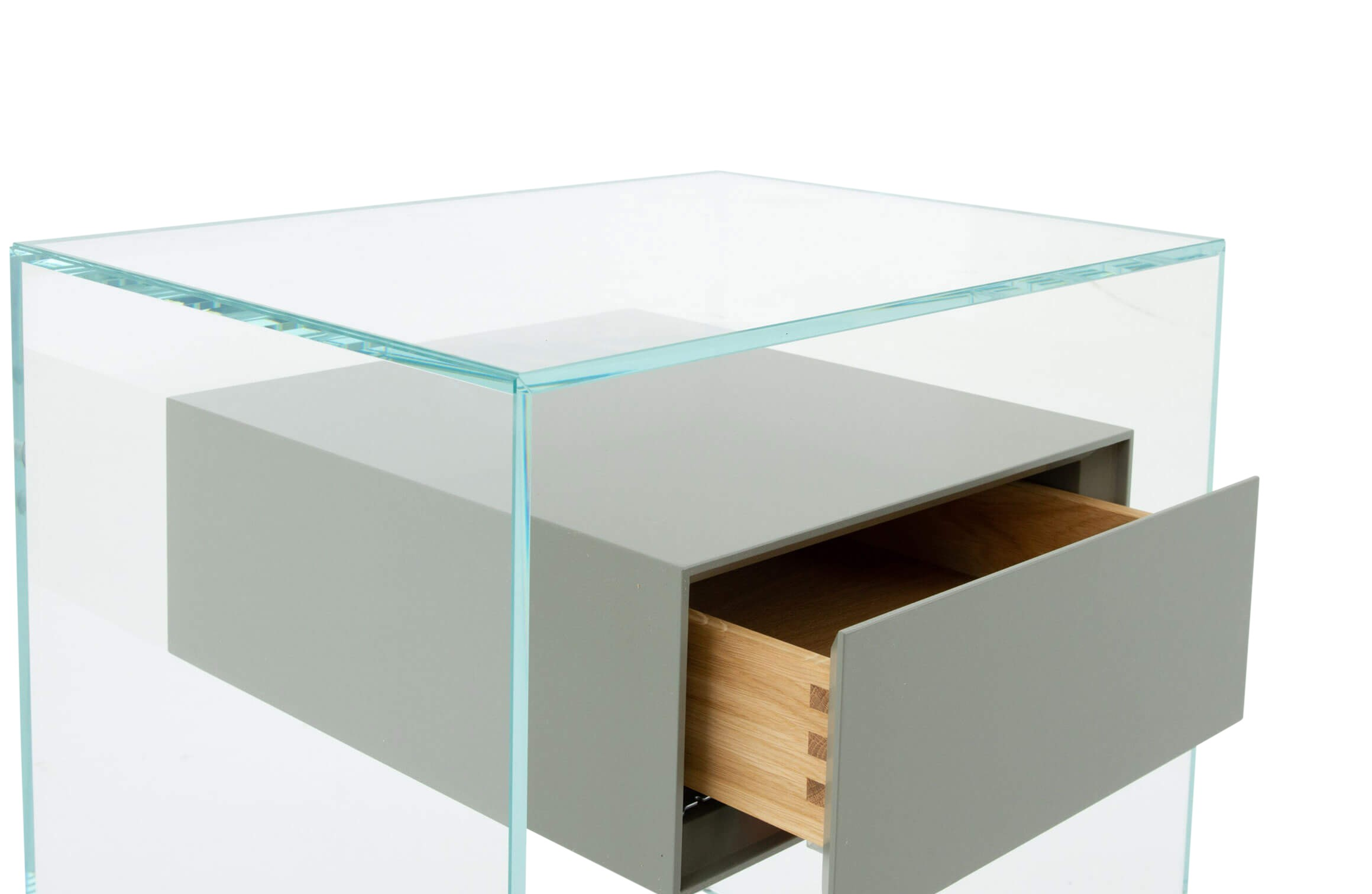 Beistelltisch Priya, Korpus Optiwhite Klar,
