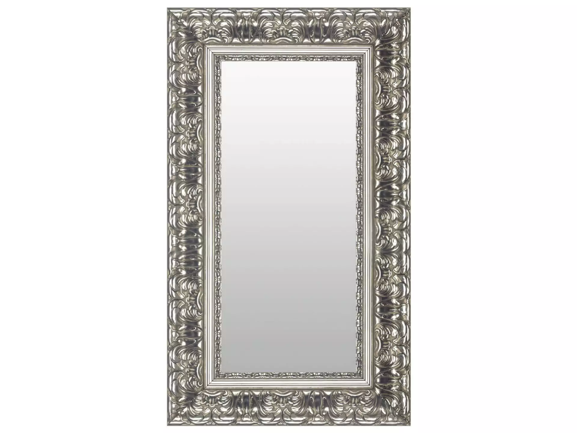 Spiegel Ashanti Len-Fra/ Farbe: Silber / Masse (BxH) :56,00x76,00 cm