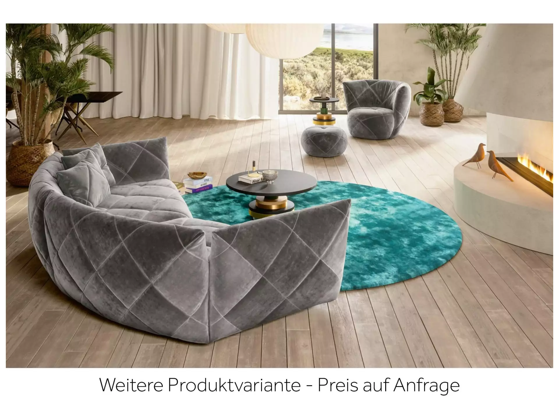 Sessel + Hocker Teratai Bretz / Farbe: Eisgrau