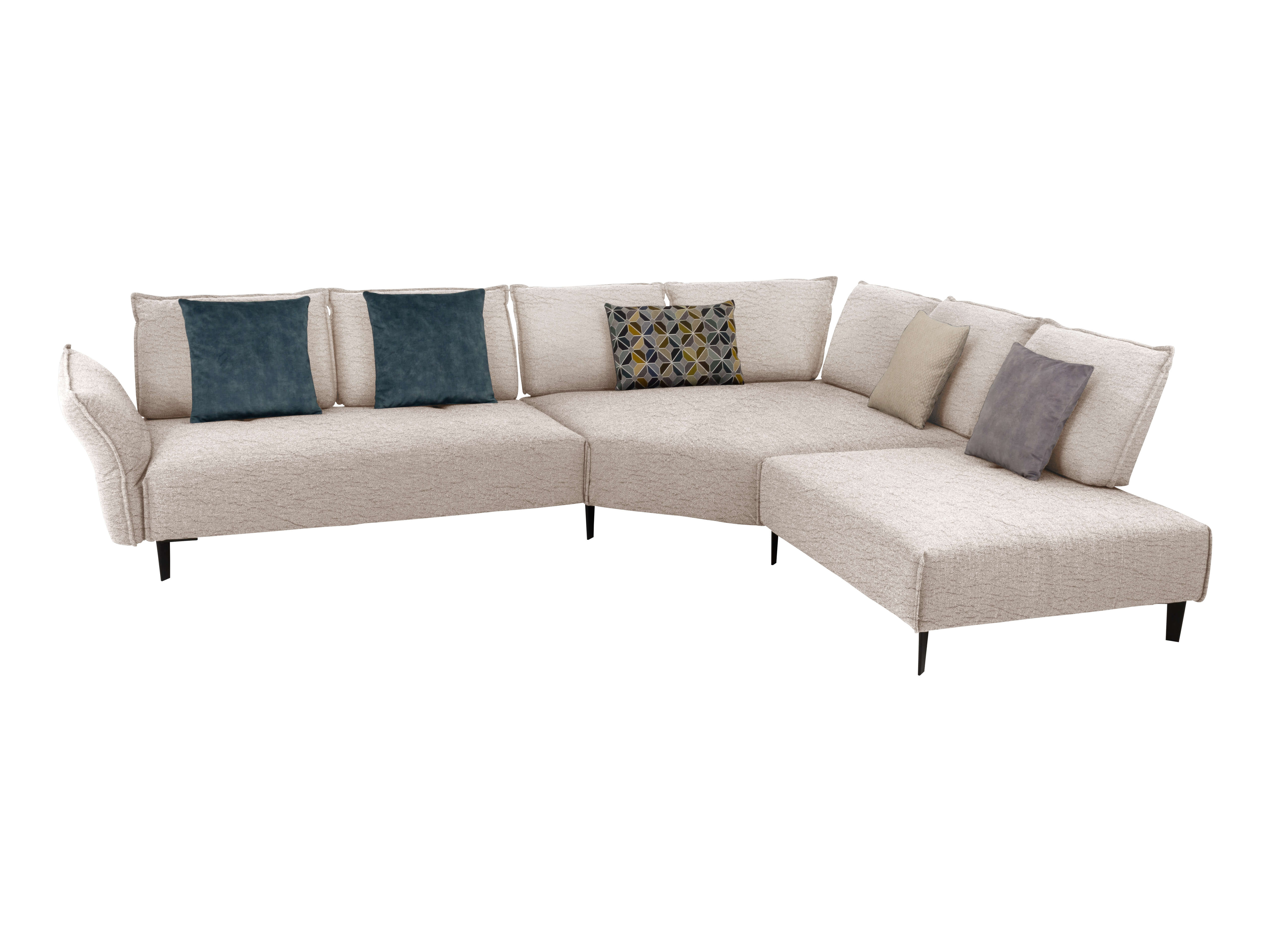 Ecksofa Bochum Basic Schillig Willi / Farbe: Eisgrau / Material: Leder Basic