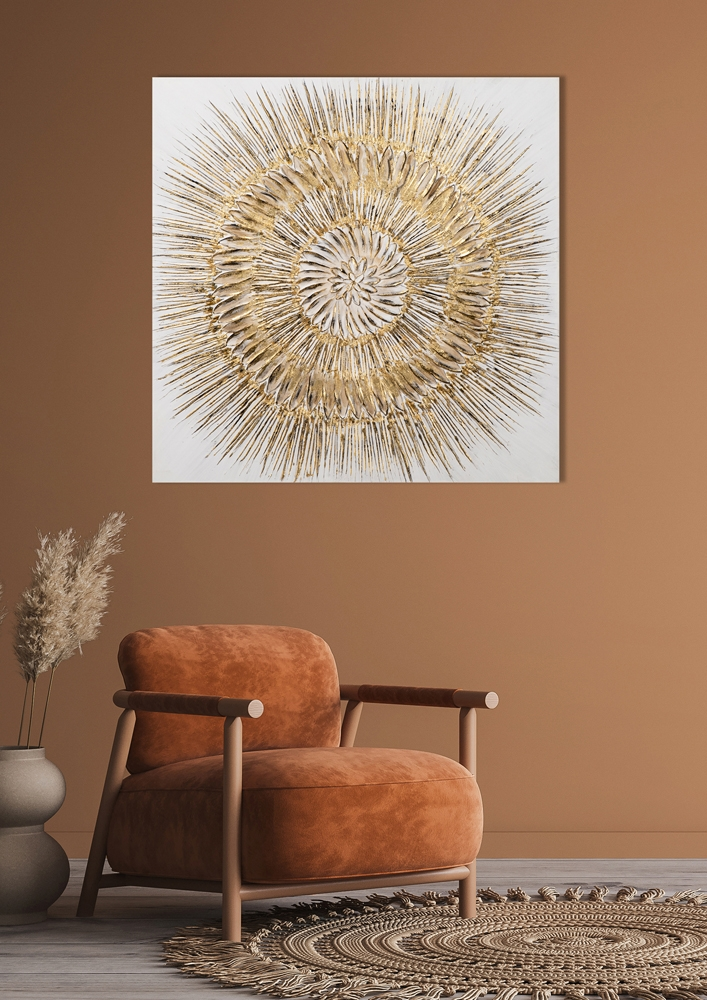 Bild Mandala Goldzauber image LAND / Farbe: Creme-Gold